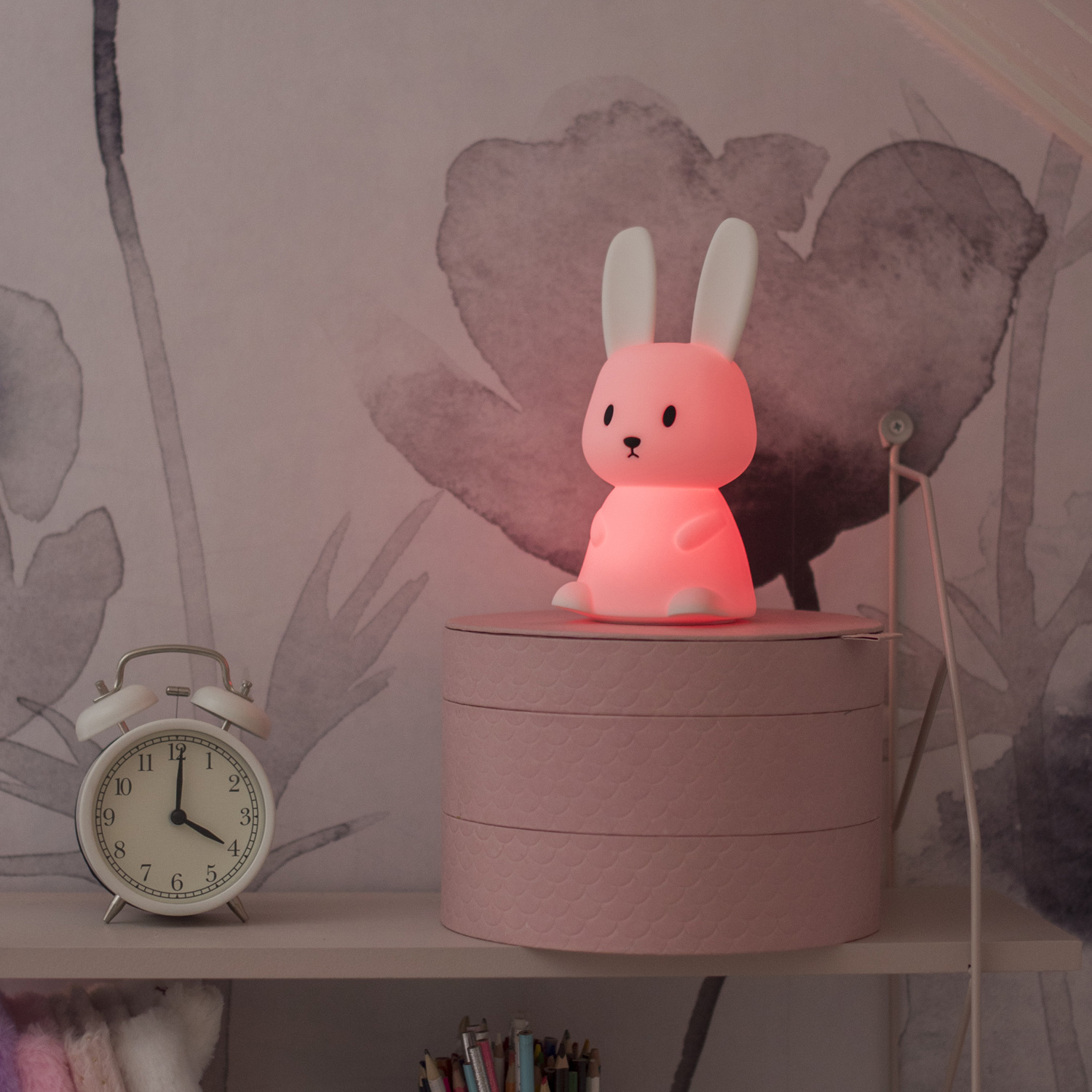 LED Nachtlicht Hase STUPSI - Einschlaflicht - H: 20cm - Warmweiß/Farbwechsel - Batteriebetrieb