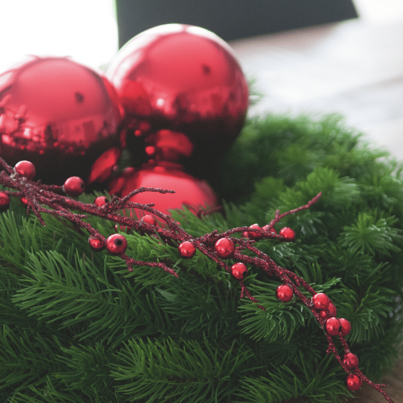 Dekokugeln rot - Weihnachtskugeln - für Innen und Außen - 4er Set - rot