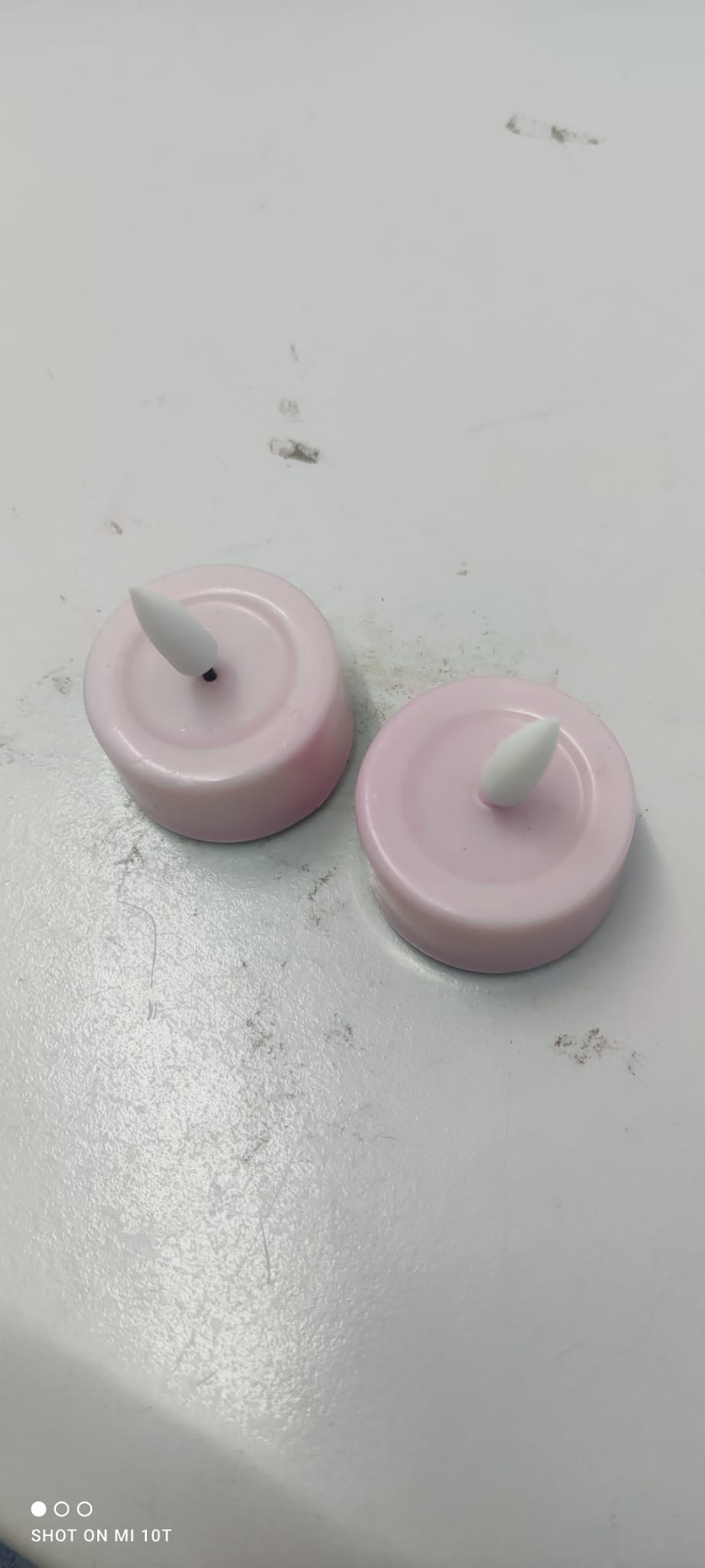 B-Ware LED Teelichter MIA - Echtwachs - realistische 3D Flamme - D: 4,1cm - Batteriebetrieb - rosa - 2 Stk