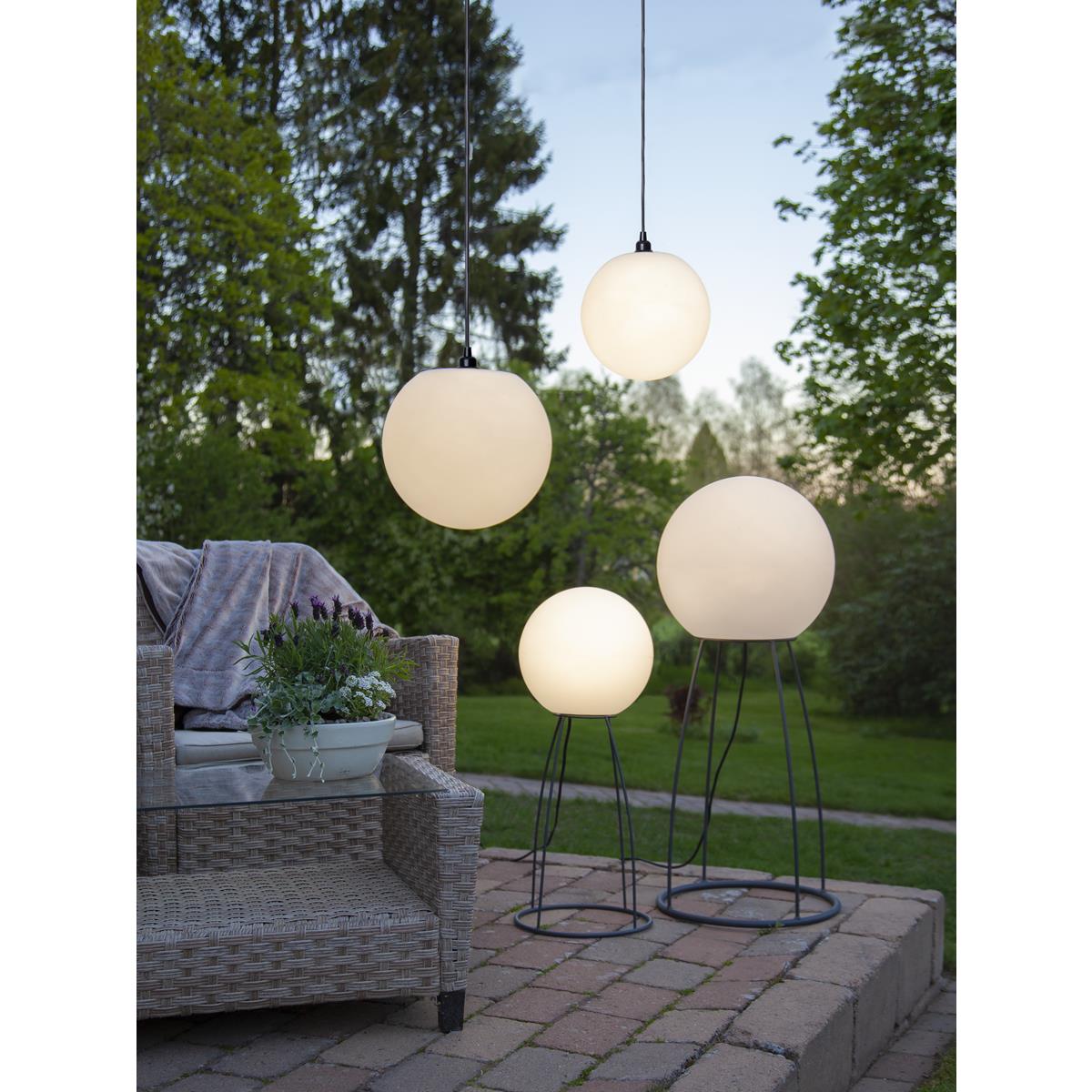 Hängelampe "Mallorca" - ohne Leuchmittel & Kabel - B: 38cm, H: 35cm - für E27 - outdoor - weiß