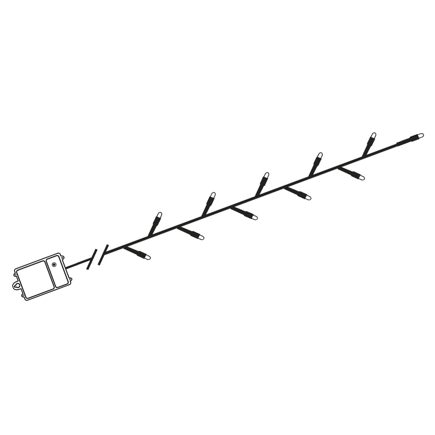 LED Lichterkette - AKKU - 40 warmweiße LED -  L: 2,8m -  Batterie - Timer - outdoor - schwarz