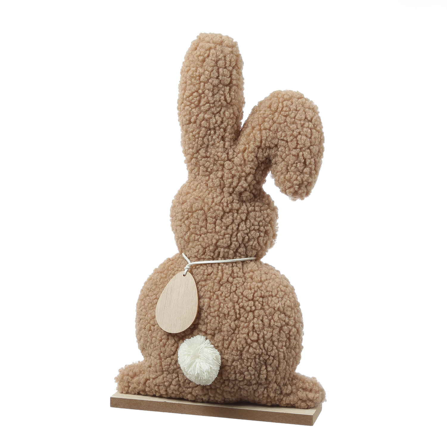 Hase Teddy - Dekofigur - Plüschhase mit nKnickohr - Frühlingsdeko - Ostern - H- 43cm - braun