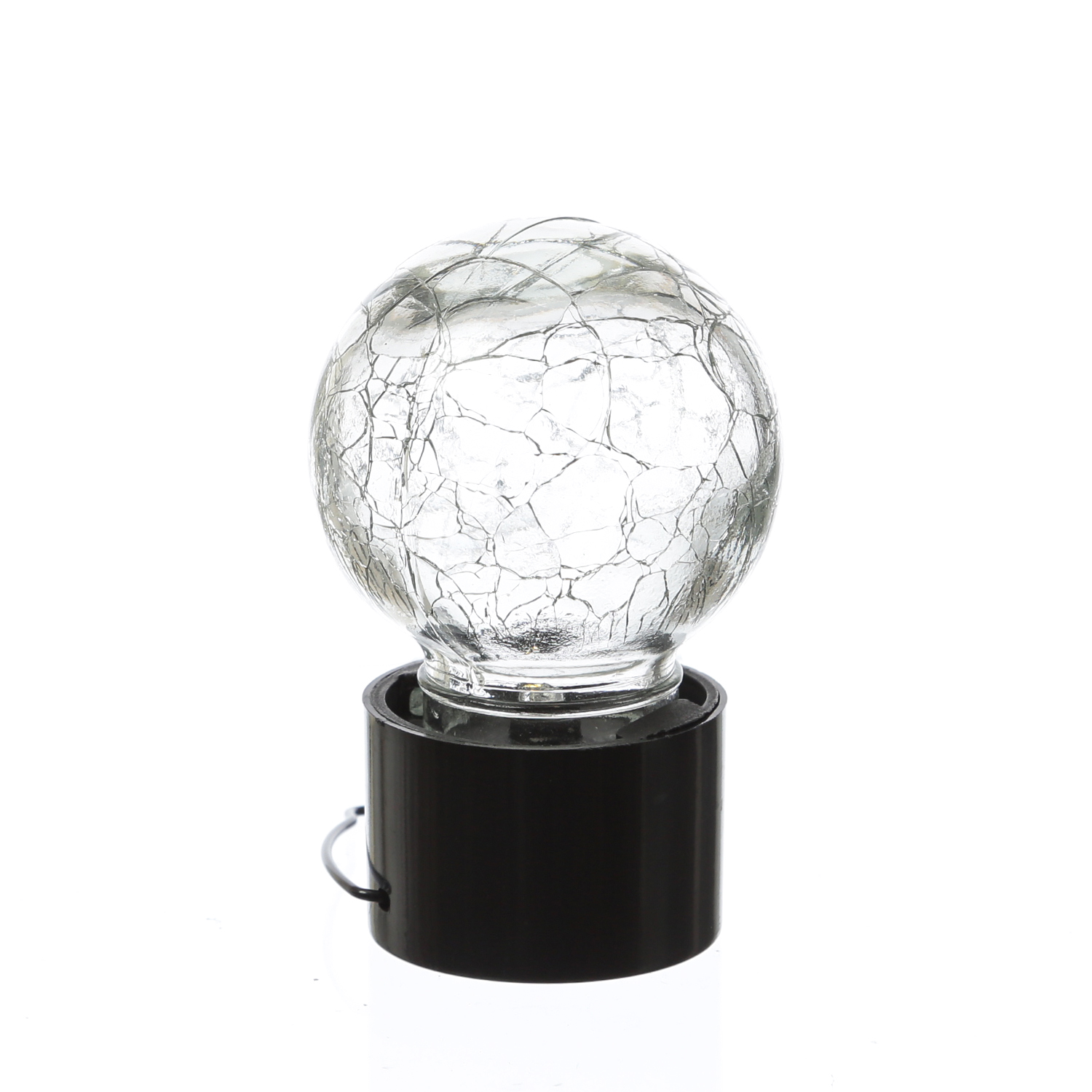 LED Solar Hängeleuchte CRACKLE - Bruchglas-Optik - warmweiße LED - H: 9cm - Sensor - 8 Stück