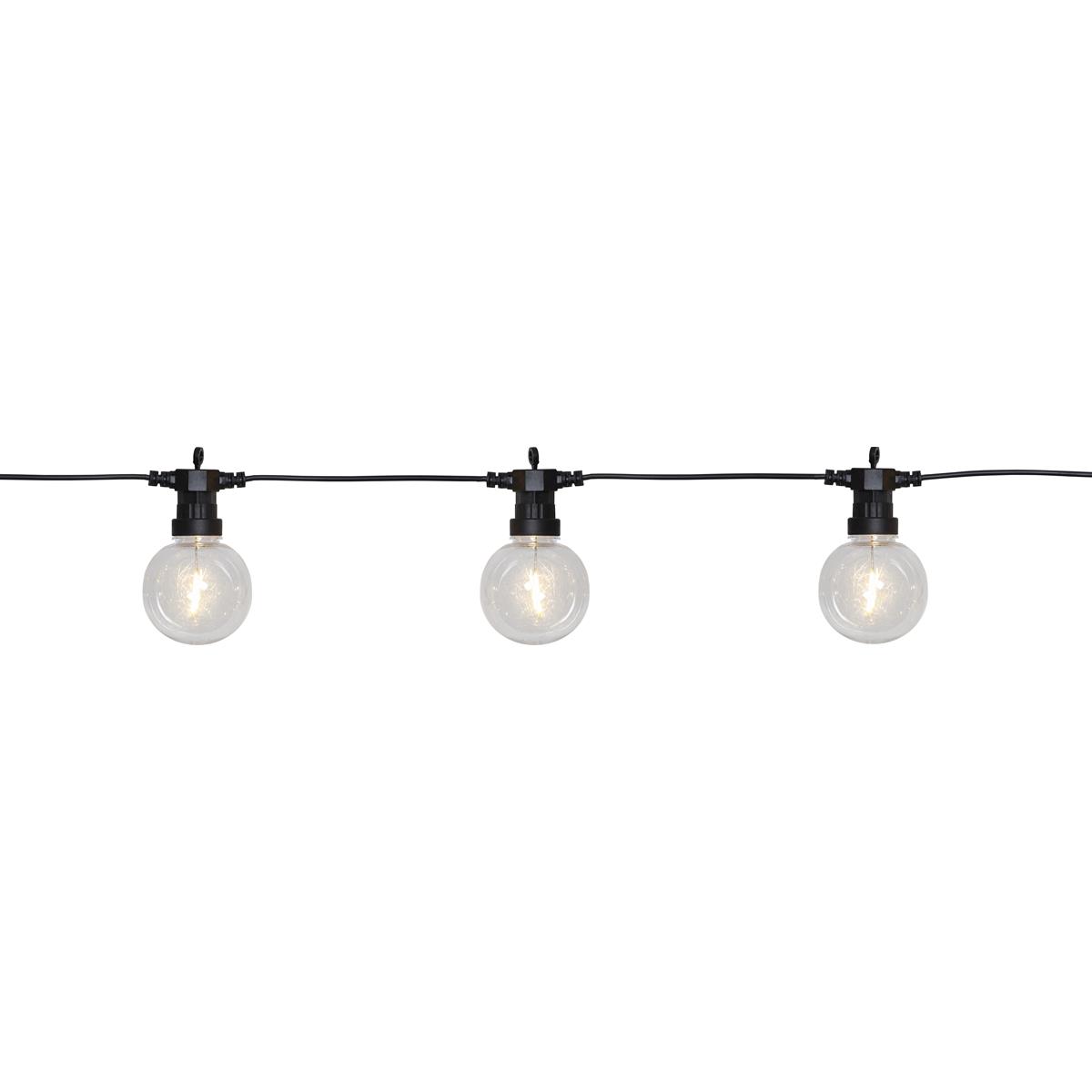 LED Lichterkette "CIRCUS" - 10 Kugeln, D: 8cm - warmweiße Filament LED - 4,5m - inkl.Trafo - outdoor
