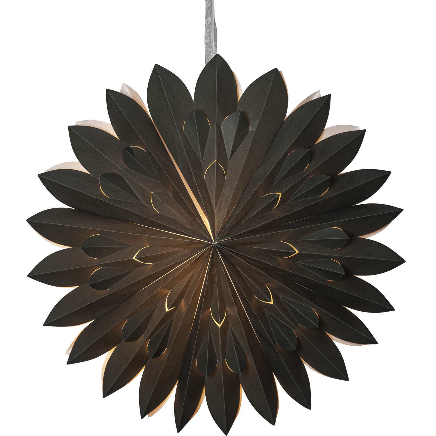 Papierstern CLIPP - hängend - D: 60cm - mit Band - Papier - grün
