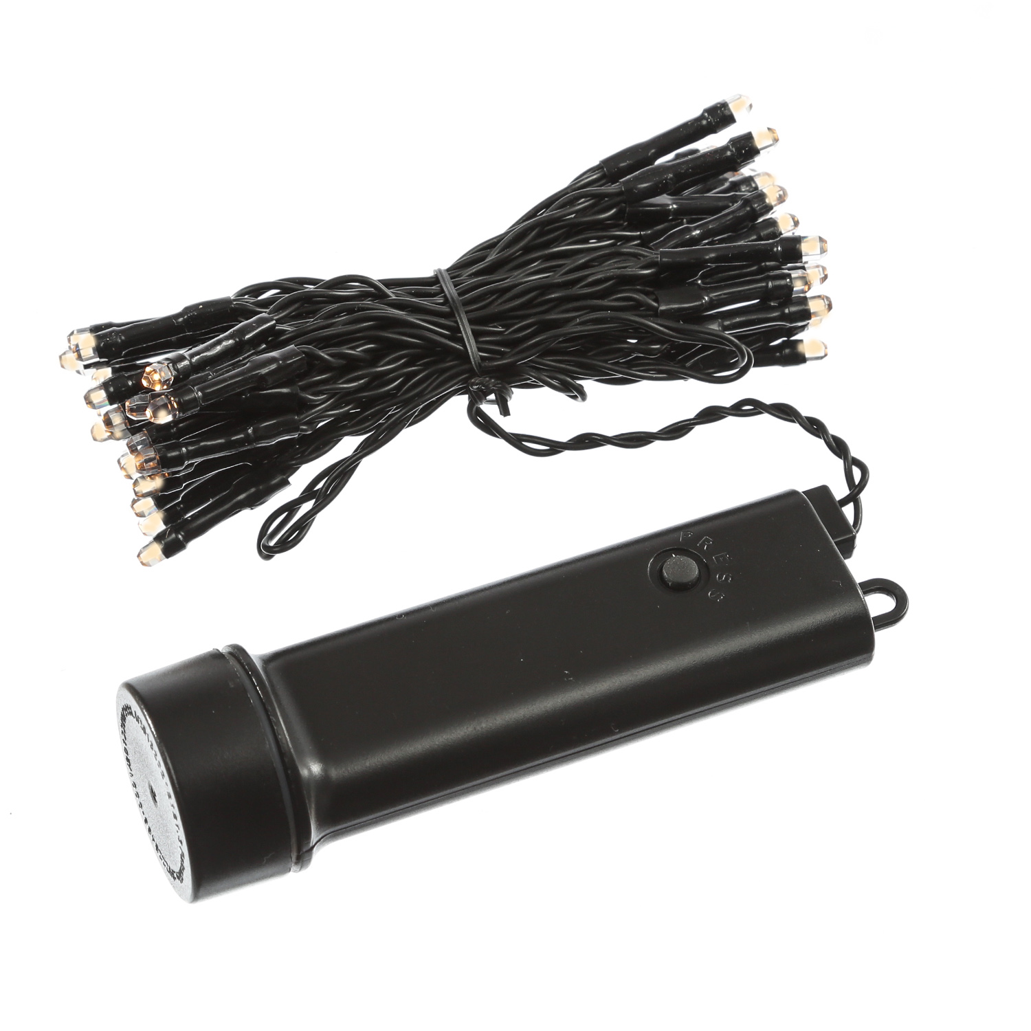 LED Lichterkette Durawise - 48 warmweiße LED - L: 3,5m - 8 Funktionen - Timer - Batterie bis 60 Tage