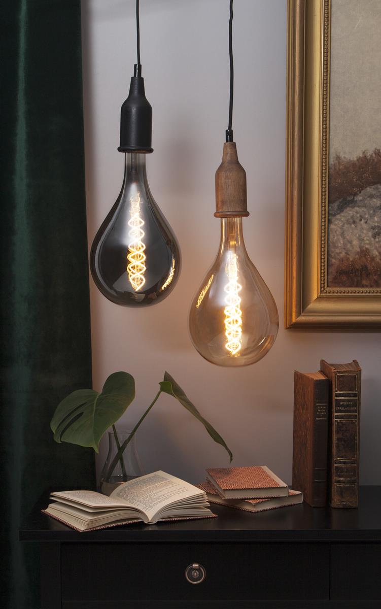 LED DEKO Leuchtmittel VINTAGE SPIRAL AMBER 165mm - E27 - 6W - WW 2000K - 250lm - dimmbar