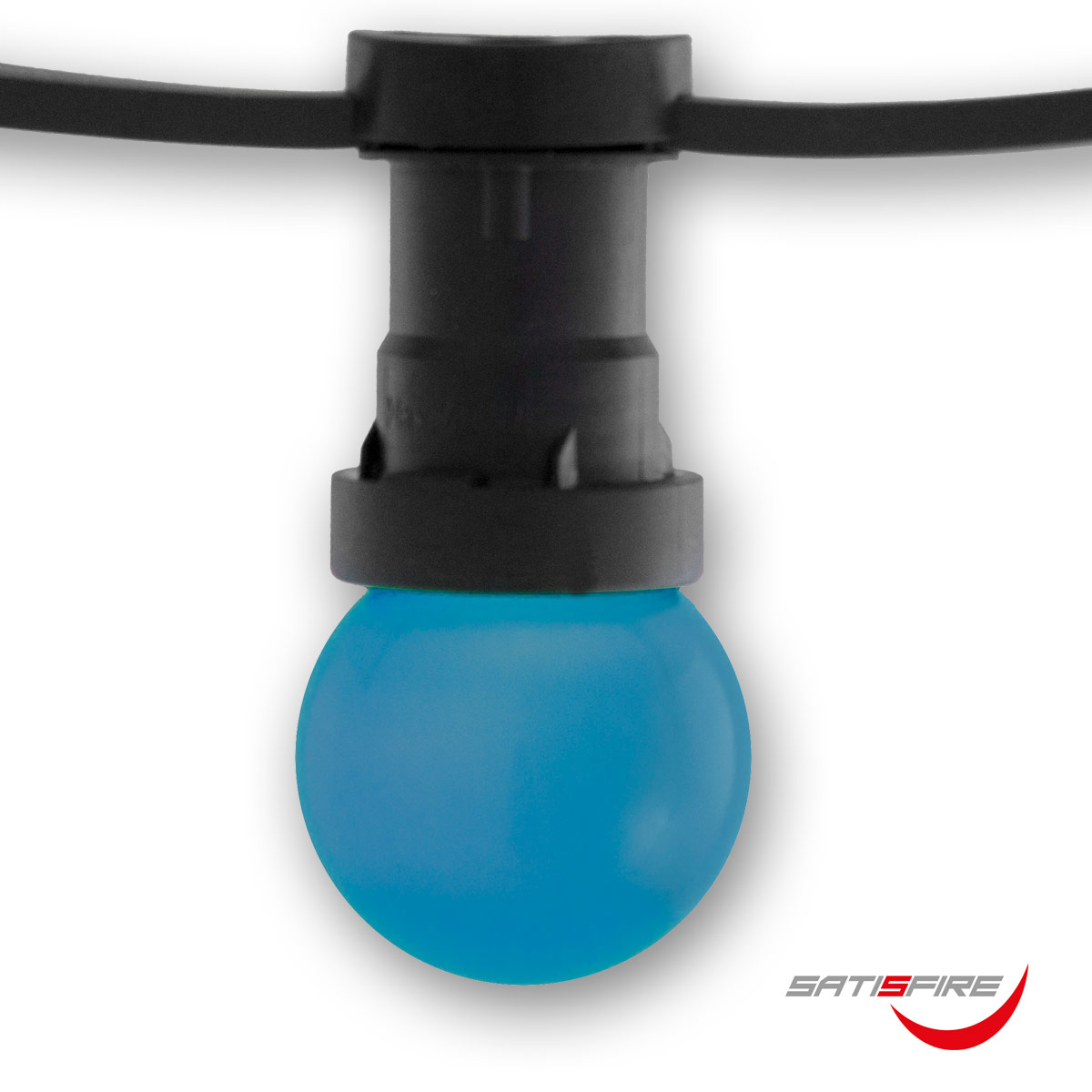 LED Leuchtmittel G45 - blau - E27 - 1W | SATISFIRE