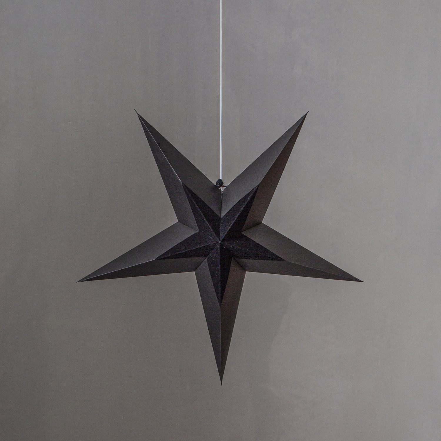 Papierstern Diva - hängend - D: 60cm - Samtstern - schwarz