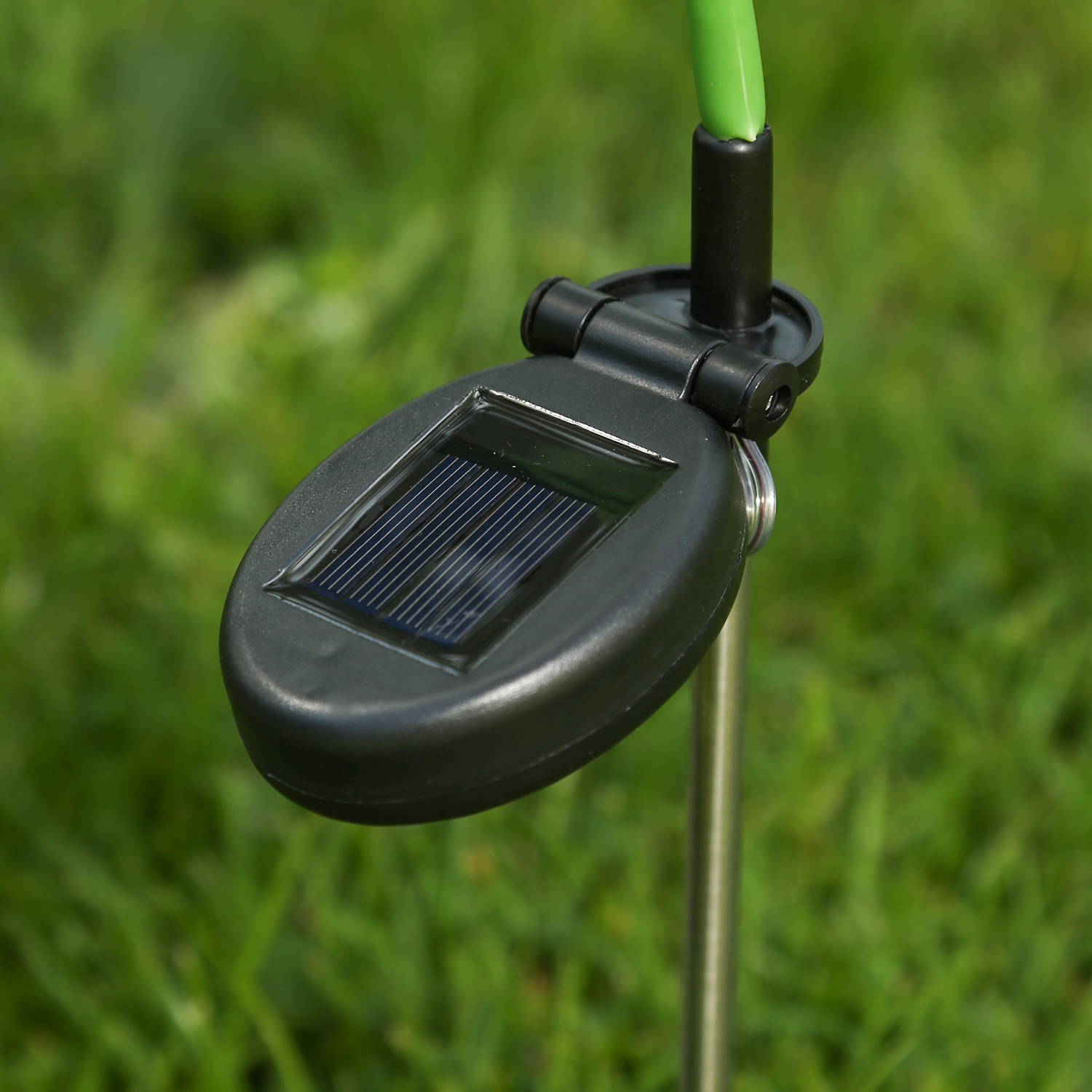 LED Solar Gartenstecker Blume GLADIOLE - 10 warmweiße LED - H: 81cm - Lichtsensor - rot