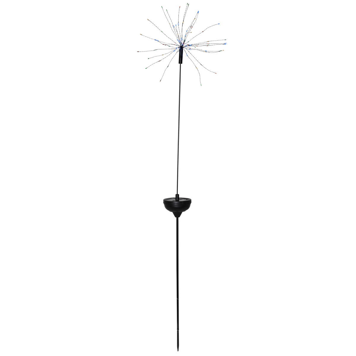 LED Solarstab FEUERWERK Gartendeko - 90 bunte LED - H: 100cm - Dämmerungssensor