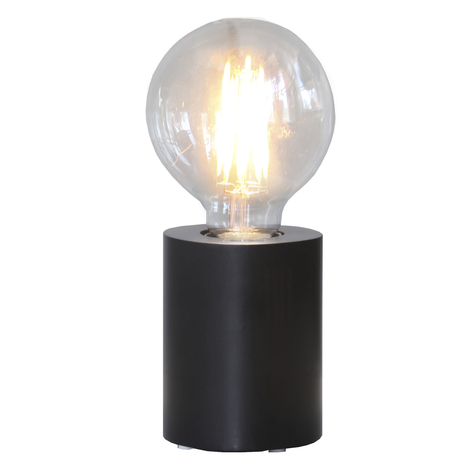 Lampenfassung "Tub" - E27 Fassung - Schalter - H: 10cm - stehend - schwarz