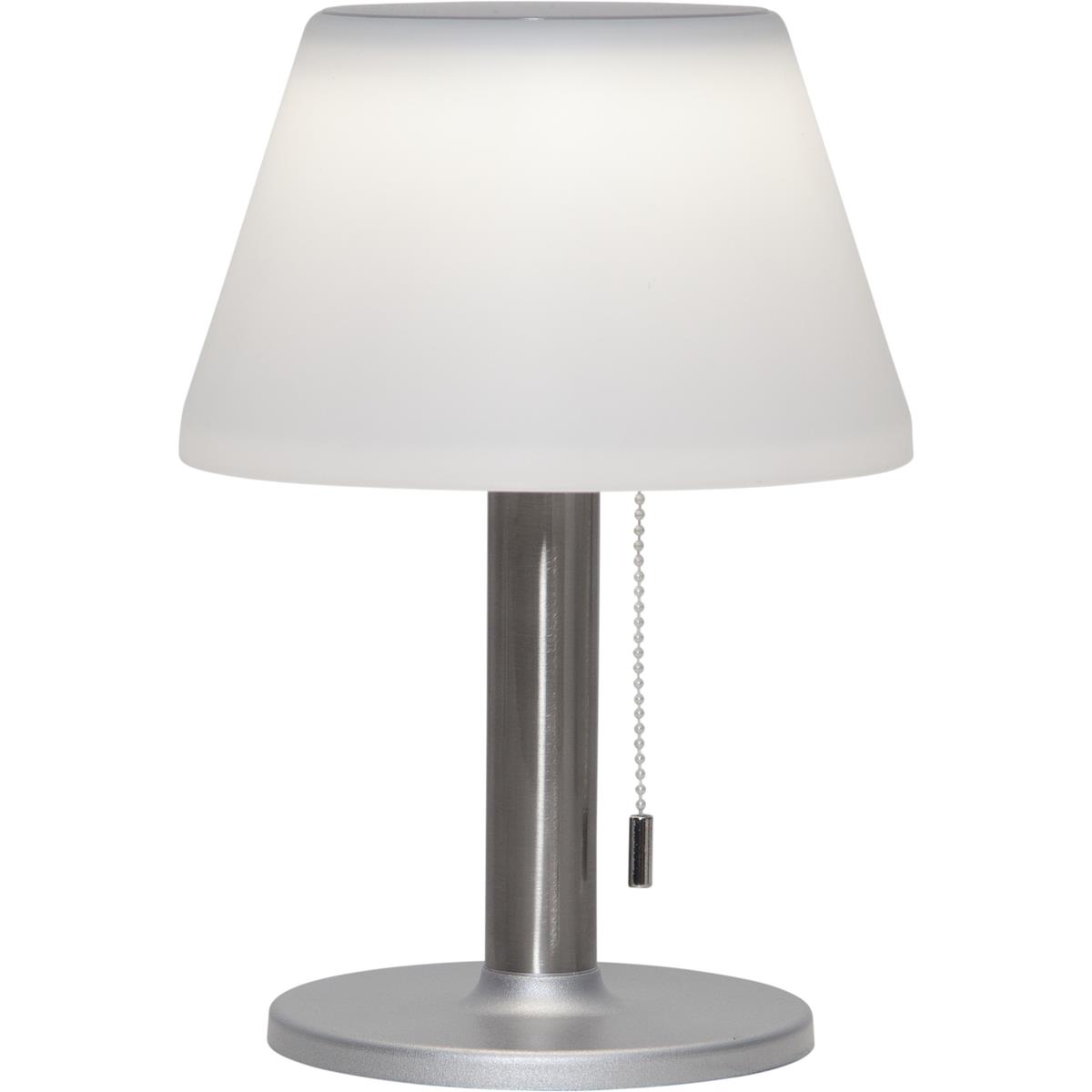 Tischleuchte mit Solarpanel und Batterie - D: 20cm x H: 28cm - warmweiss Tischleuchte mit Solarpanel und Batterie - D: 20cm x H: 28cm - warmweiss