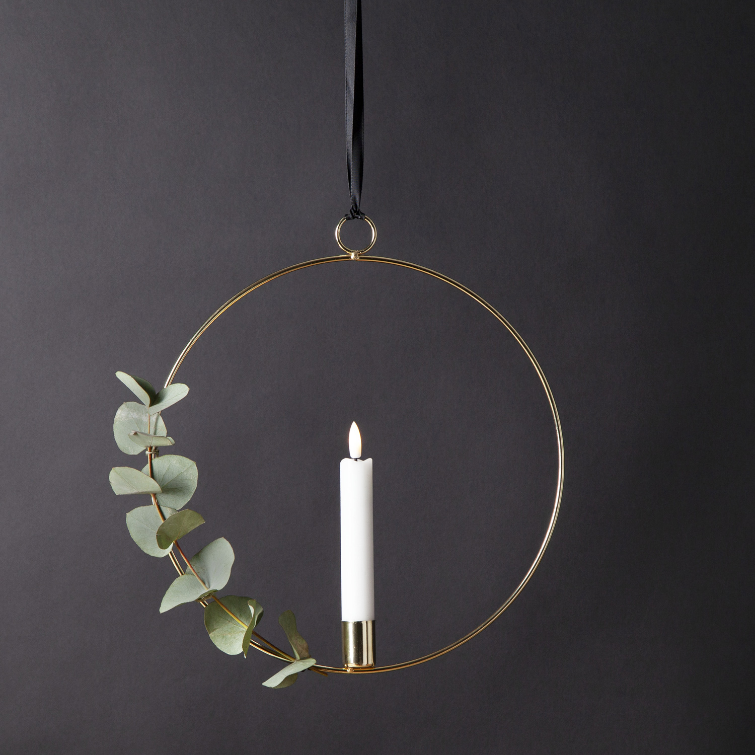 Dekoringe - Metallringe mit Aufhängeösen - für DIY/zum Basteln - D: 30/20/15cm - gold