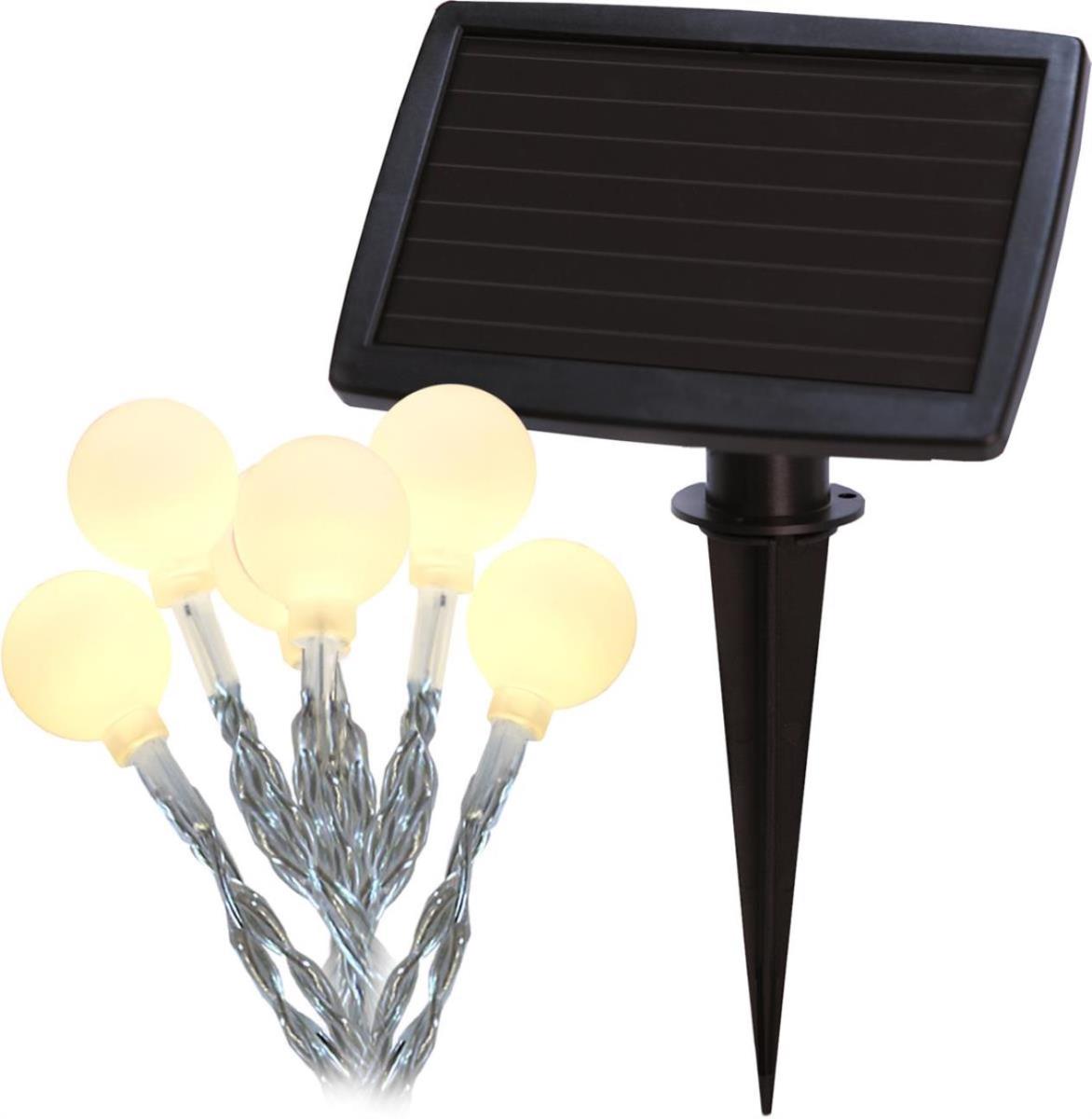 LED Solarlichterkette -Globini- - 20 warmweisse LED - L- 4-75m - Daemmerungssensor - outdoor