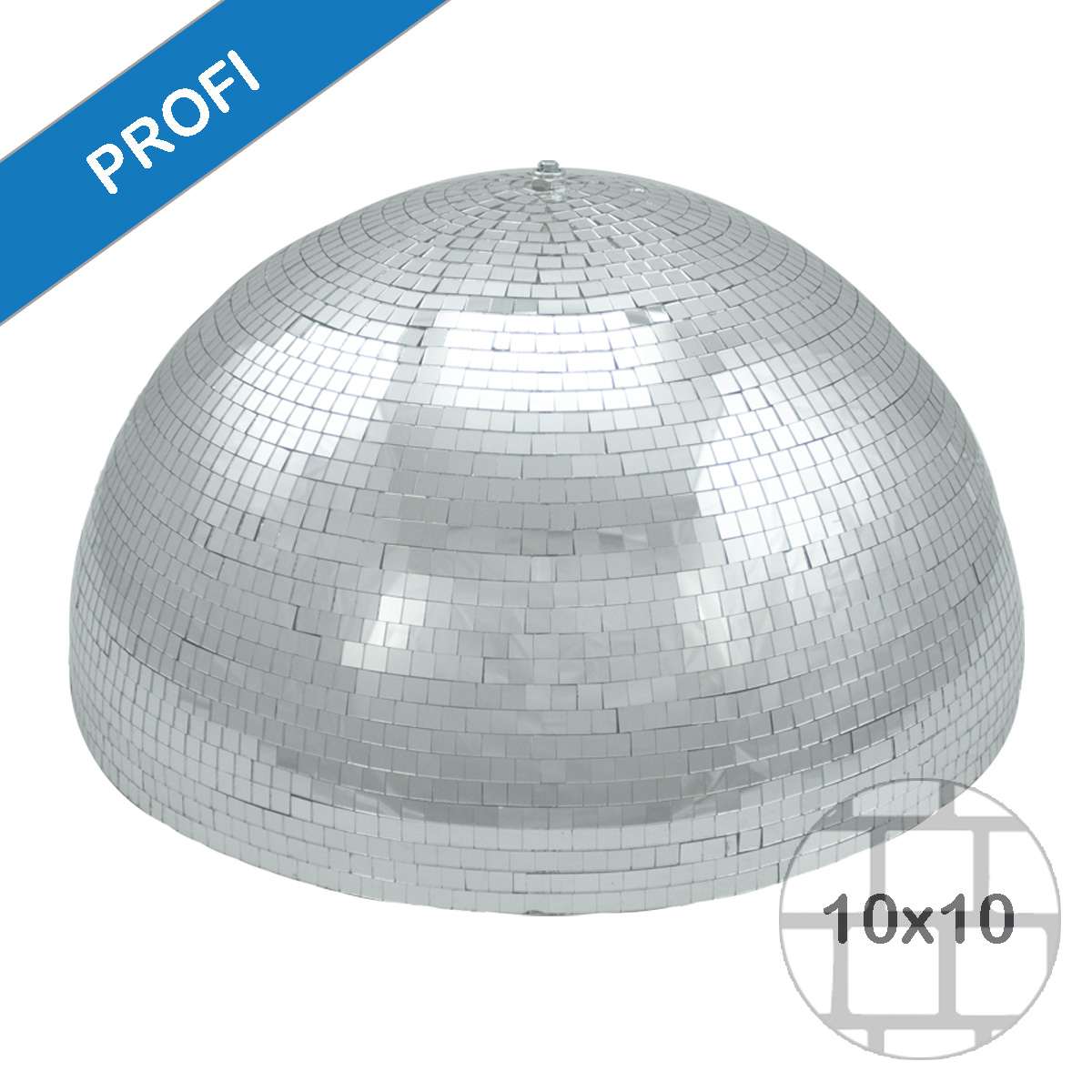 Spiegelkugel halb Halbkugel 50cm silber chrom- Diskokugel (Discokugel) Party Lichteffekt - Echtglas - mirrorball half safety silver chrome color