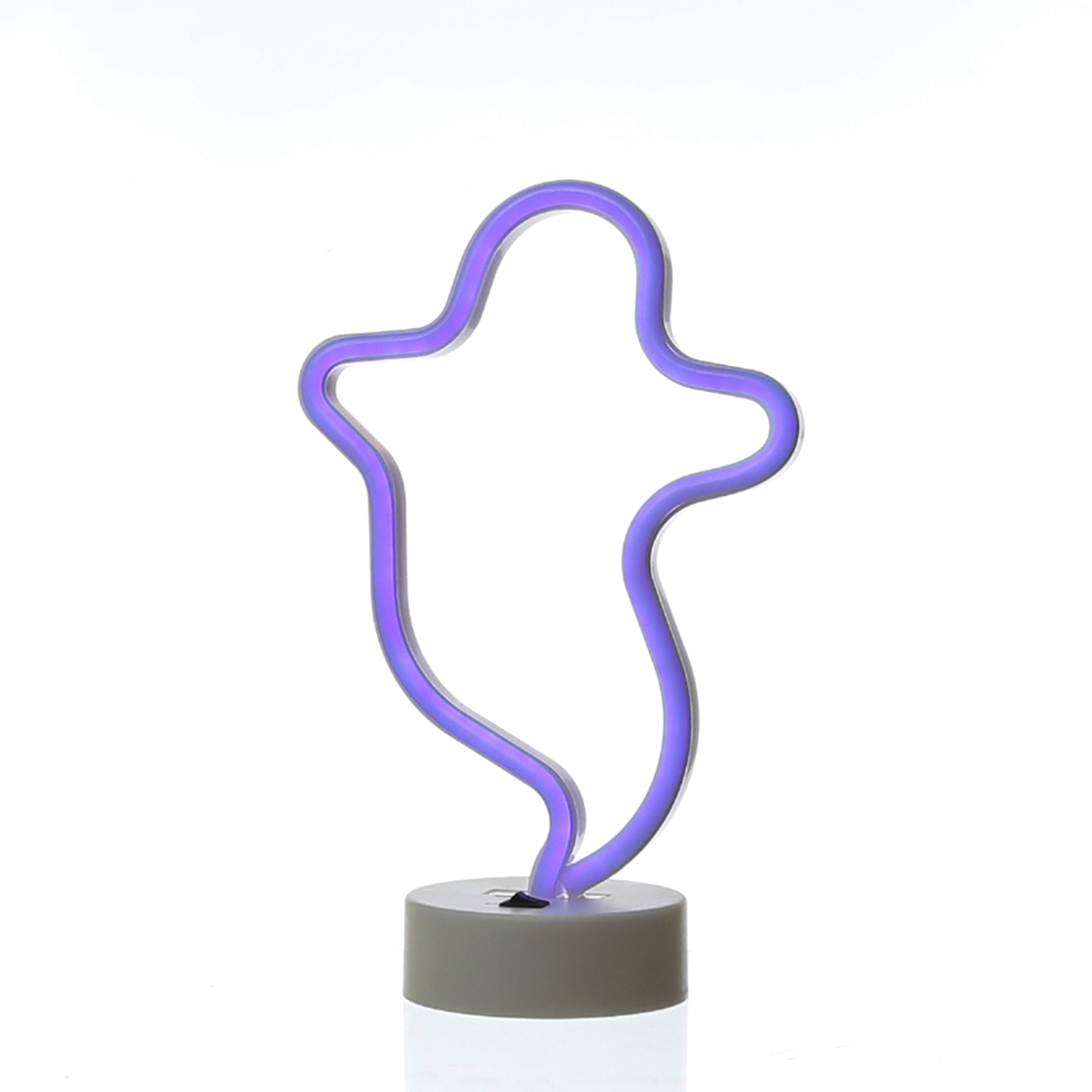 LED NEON Figur GESPENST - Neon Schild - H: 29cm - Batterie oder USB Betrieb - stehend - blau