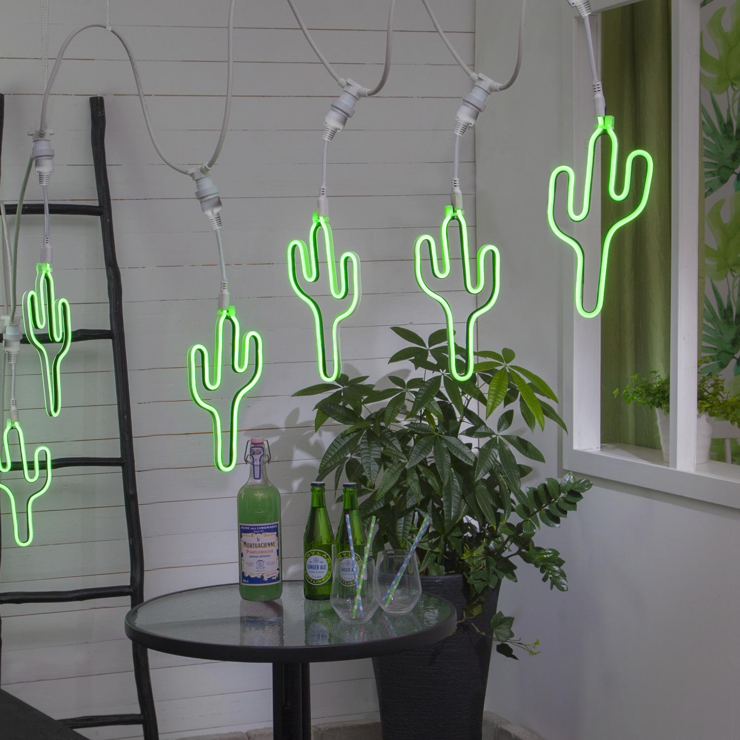 System CONNECTA - "Cactus" grün - LED-Objekt mit E27 Fassung - outdoor - H: 52cm - B: 15,5cm