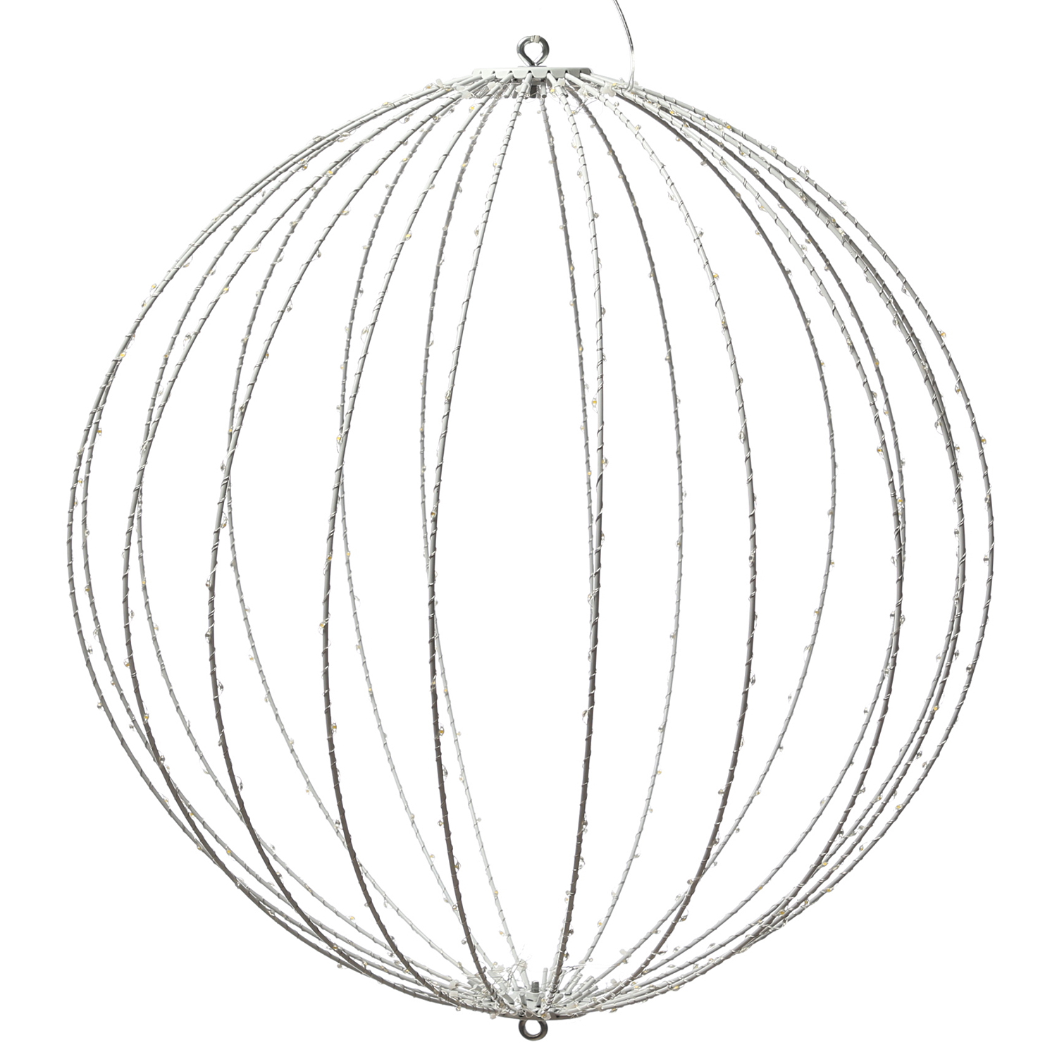 LED Drahtkugel - 3D Leuchtkugel - D: 58cm - 480 warmweiße LED - faltbar - 8 Modi/Timer - Innen/AußenLED Drahtkugel - 3D Leuchtkugel - D: 58cm - 480 warmweiße LED - faltbar - 8 Modi/Timer - Innen/Außen