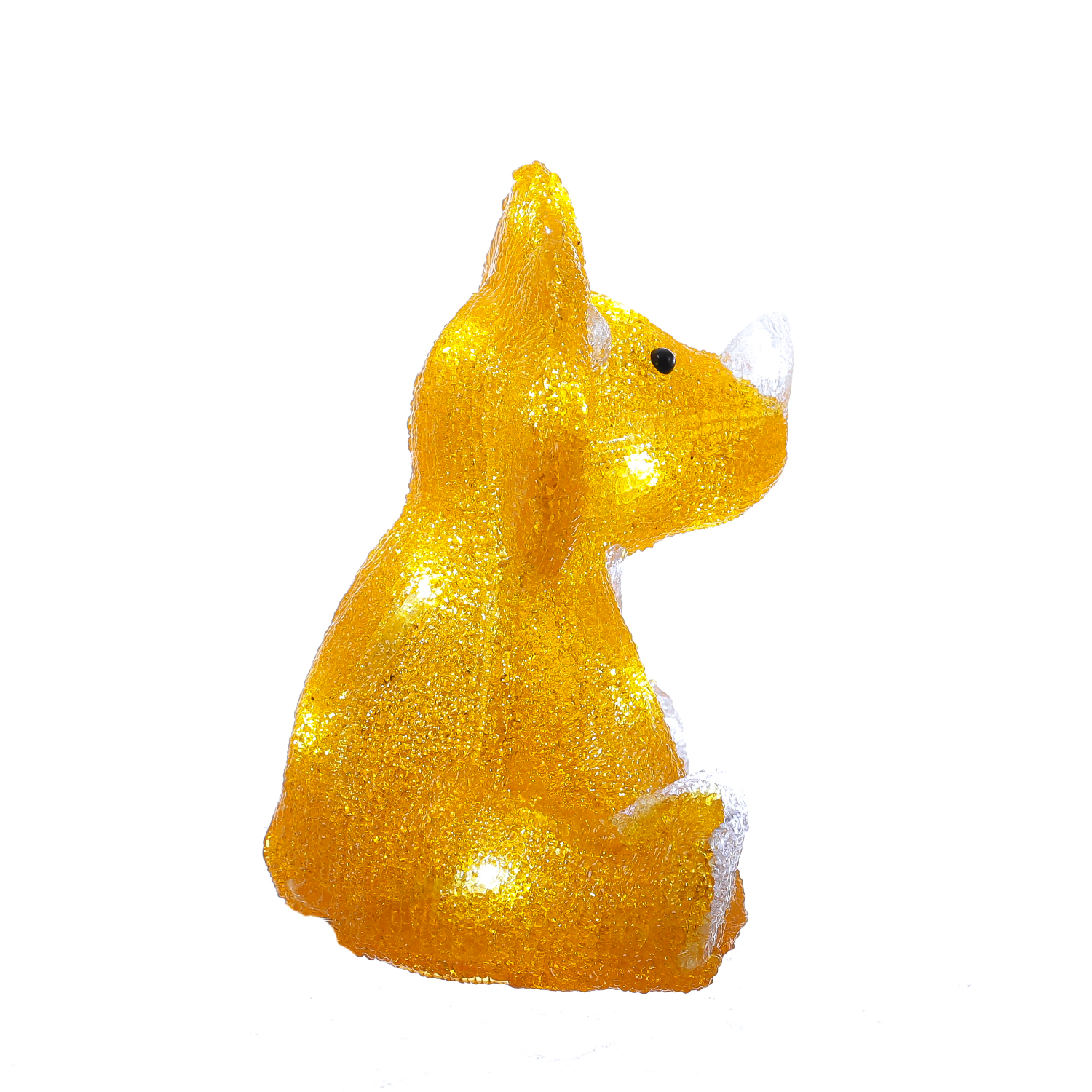 LED Dinosaurier - Acryl Tierfigur - 20 kaltweiße LED - H: 21cm - Timer - Batteriebetrieb - für Außen
