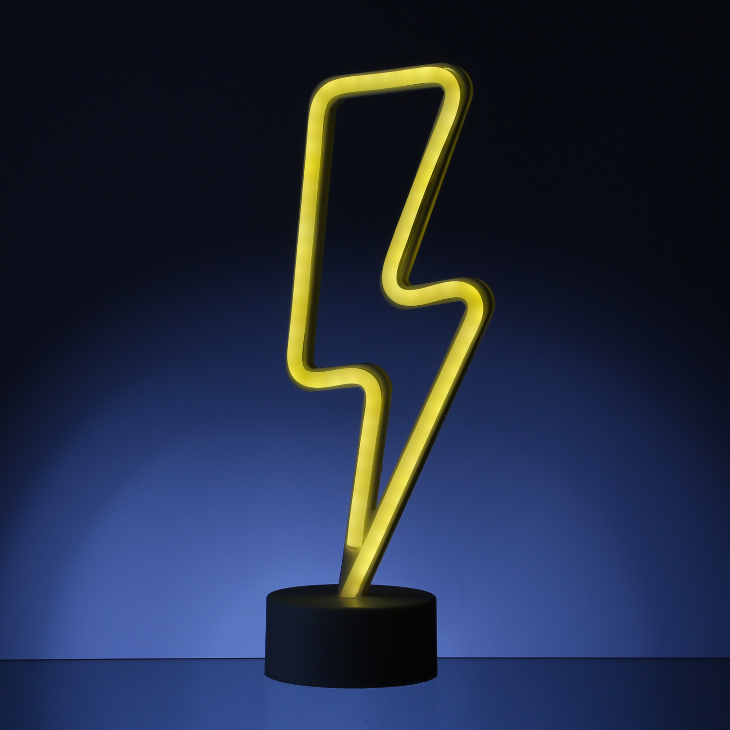 LED NEON Figur BLITZ - Dekoleuchte - H: 30cm - Batterie oder USB Betrieb - stehend - warmweiß