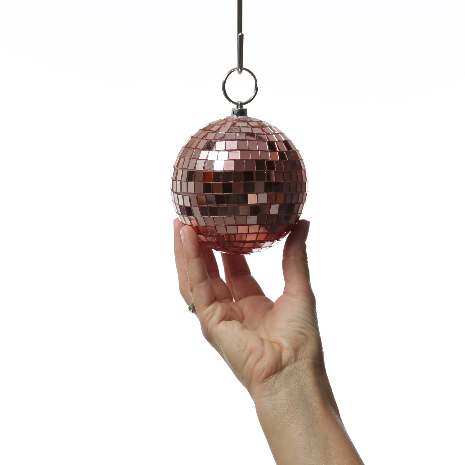 Spiegelkugel 10cm - Discokugel - Echtglas - 7x7mm Spiegel - kupfer