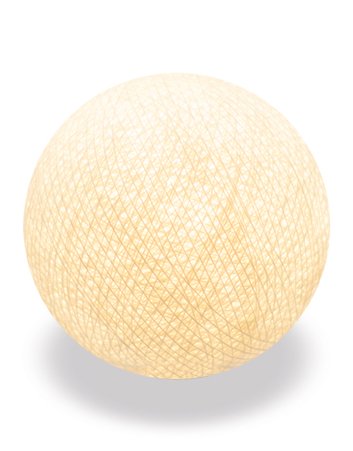 good moods* SUMMERTIME - Ball-Lichterkette mit 20 Stoffkugeln - 20 warmweiße LEDs - Geschenkkarton