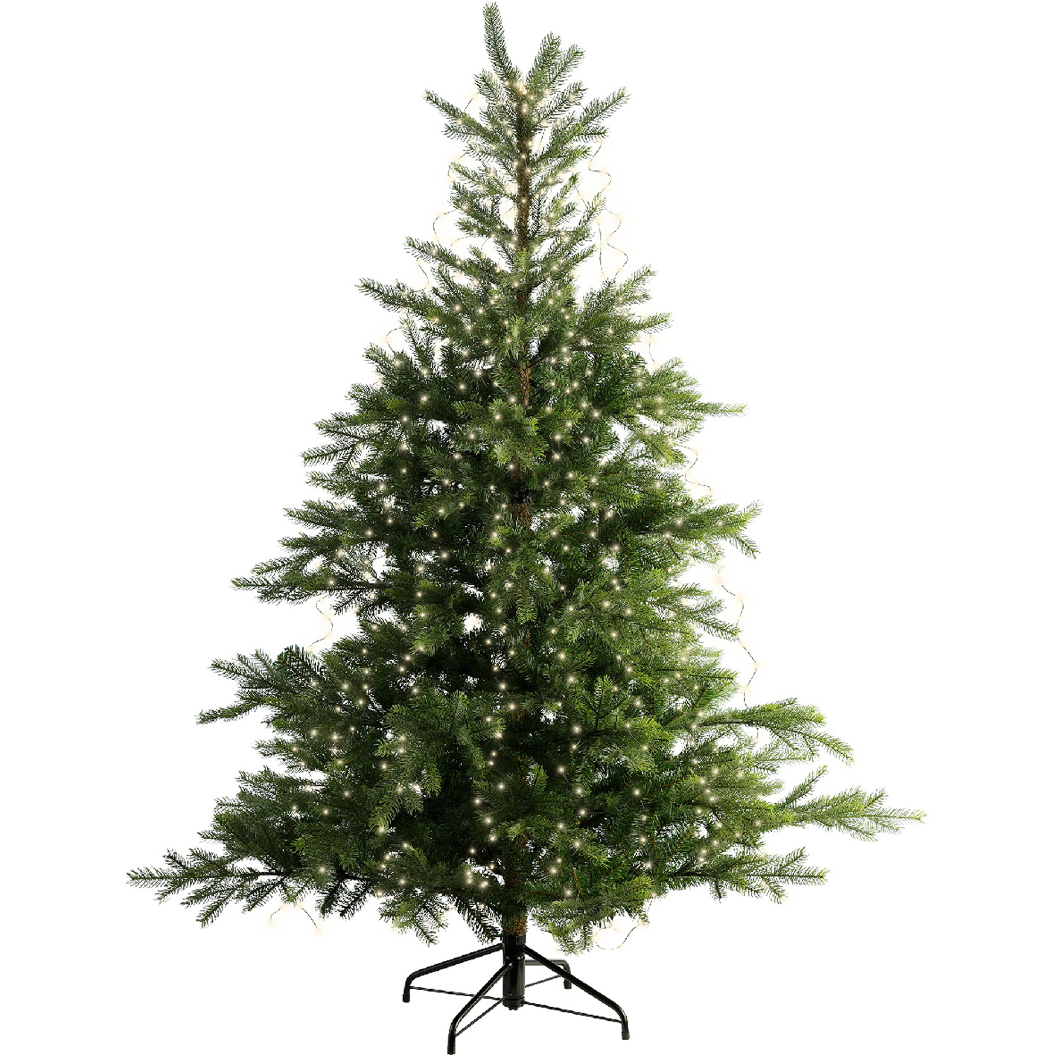 LED Baummantel Draht Lichterkette - Baumbeleuchtung - 16 Stränge - 2,4m - Timer - Innen/Außen - grün