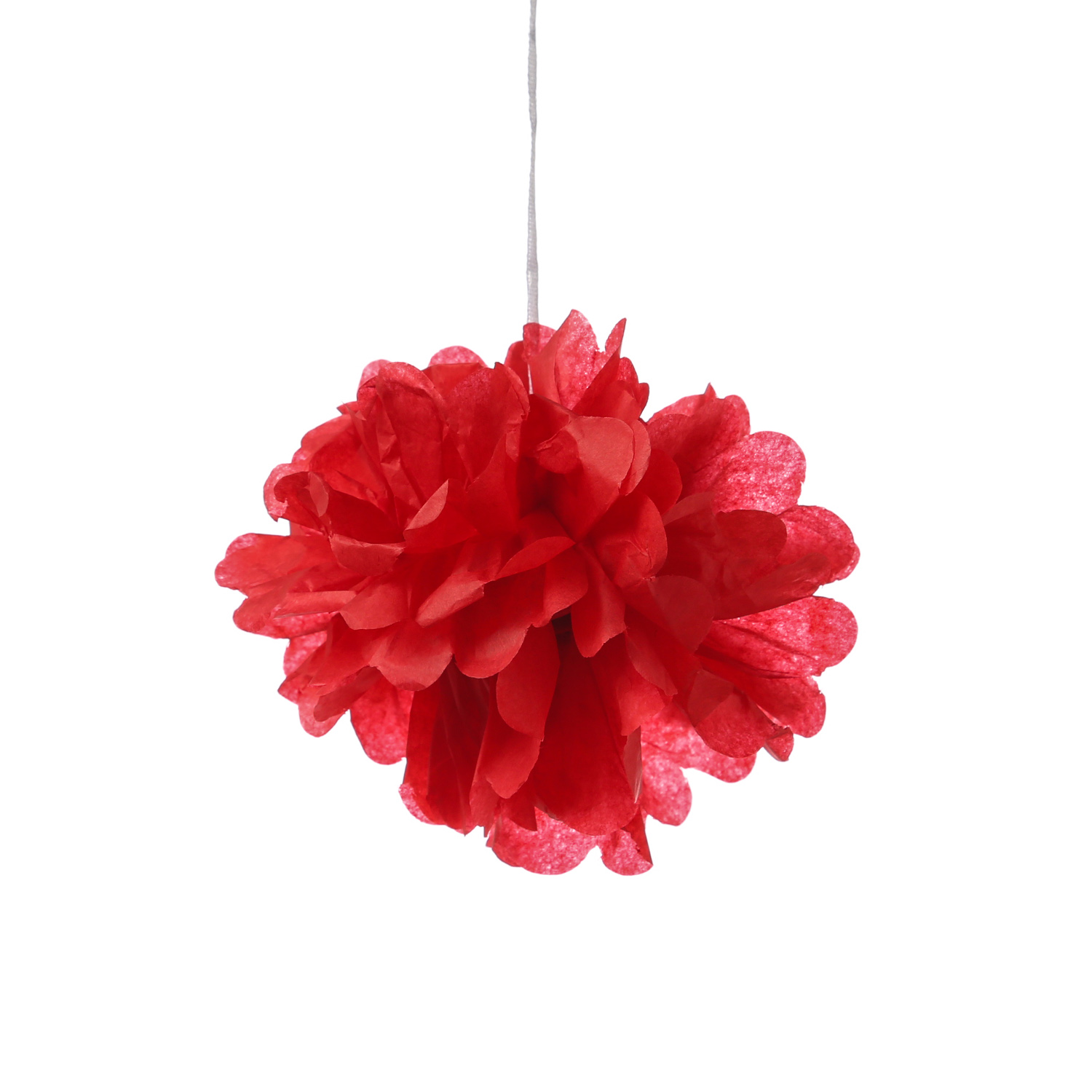 Partyset Papierdekoration 12 Teilig - rot/weiß Lampion, Pompon, Herzen