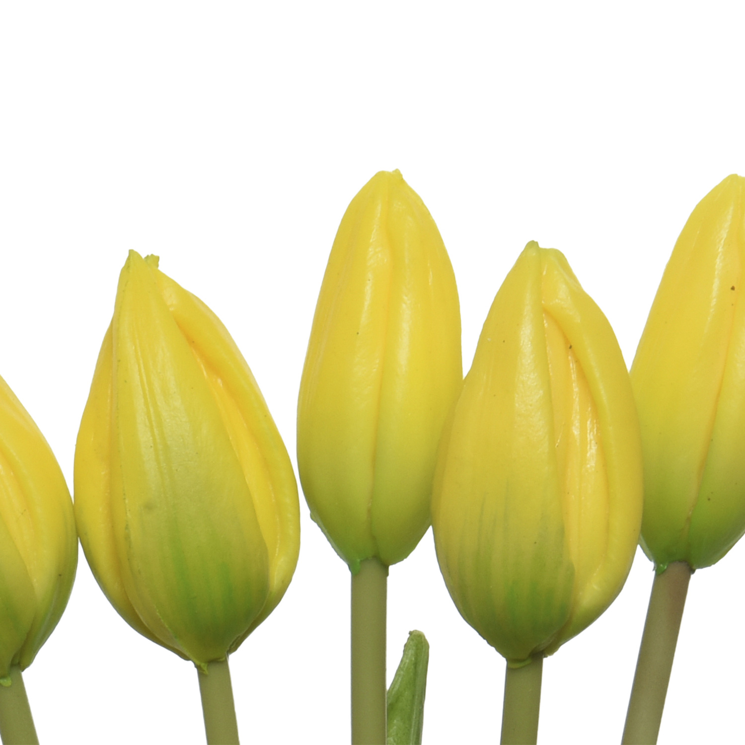 Tulpenbund mit 6 Blüten - Kunstblumen - H: 40cm - gelb