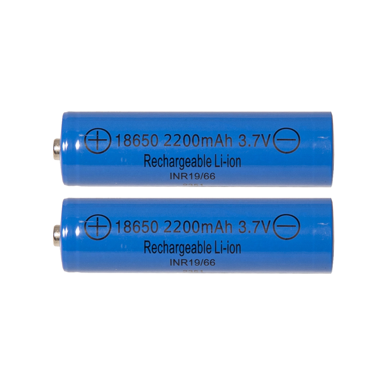 SOLAR-AKKU 2 Stück 2200mAh speziell für Solarprodukte - 18650 - 3,7V - Li-Ion