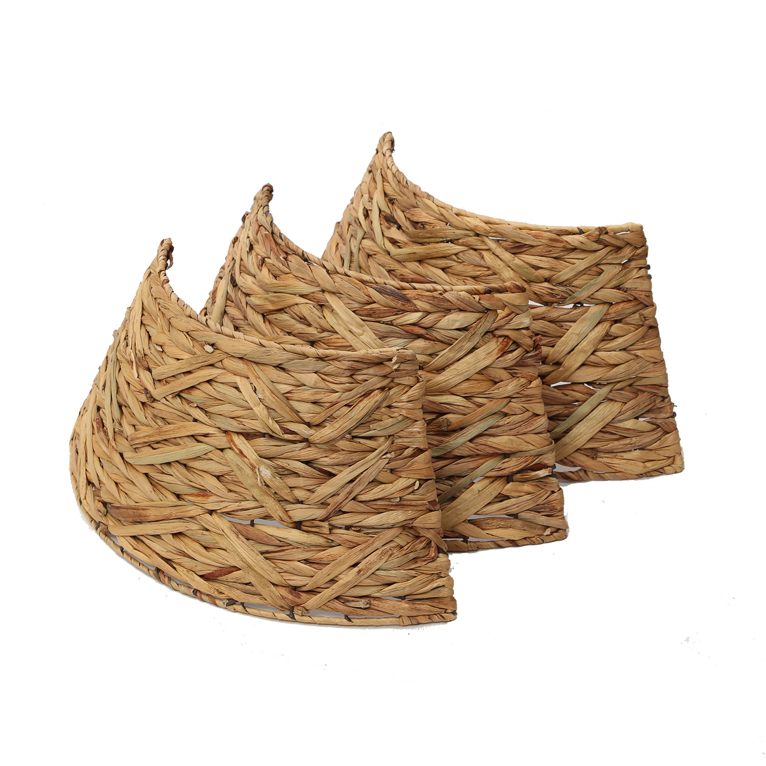 Weihnachtsbaumrock aus Wasserhayazinthe - Abdeckung für Baumständer - D: 57cm  - 3teilig