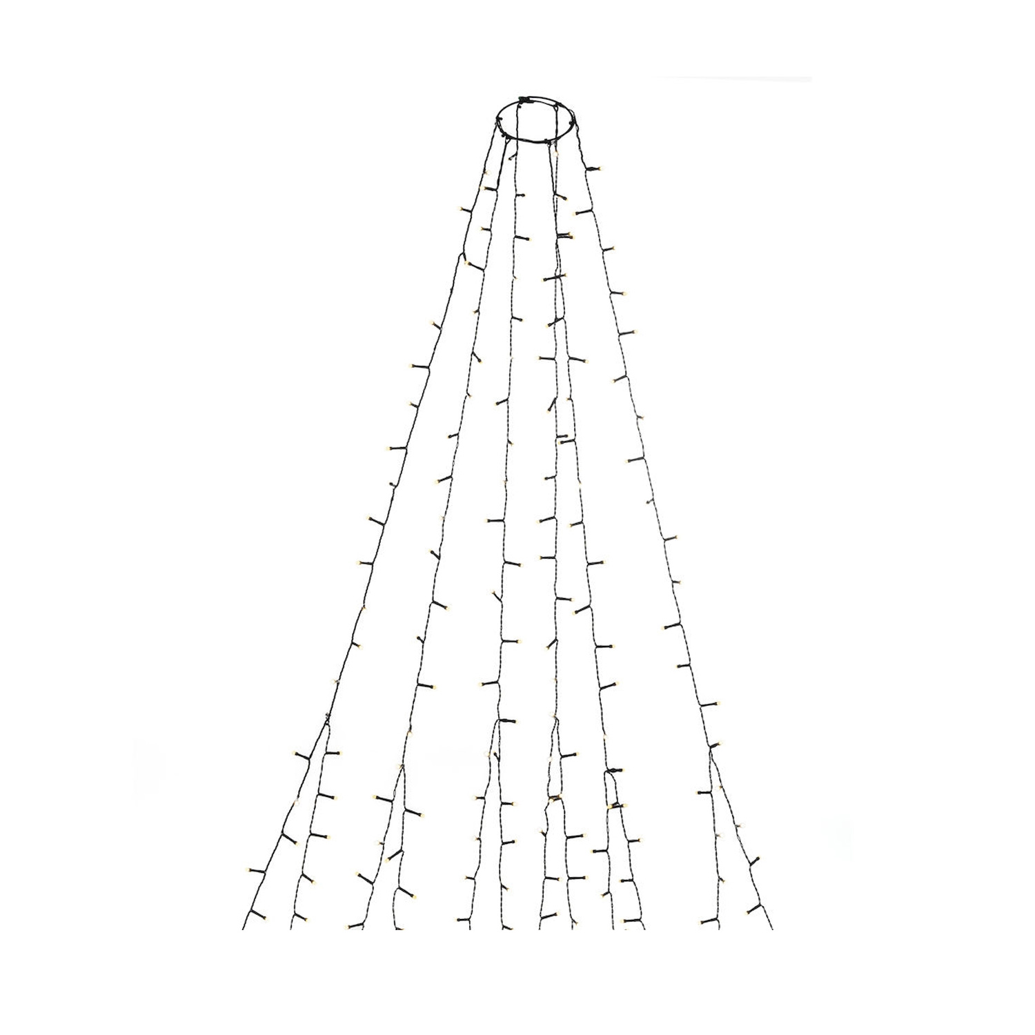 LED Baummantel Lichterkette - 6 Stränge á 45 gefrostete warmweiße LED - Timer - Außen - L: 2,40m
