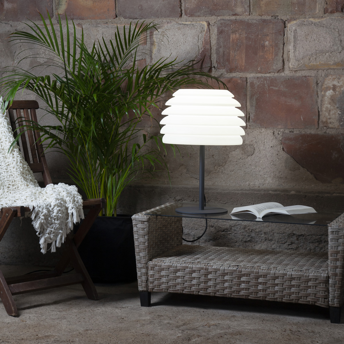 Stehlampe "Ambi" outdoor IP65 - E27 Sockel - H: 51,5cm D: 37cm - max 40W 1