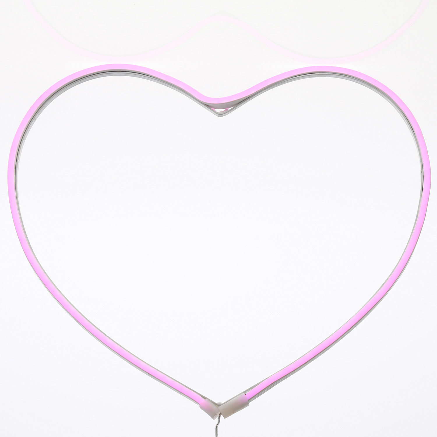 LED Herz - pinkes Neon Schild in Herzform - aus Lichtschlauch -H: 27cm - für Innen