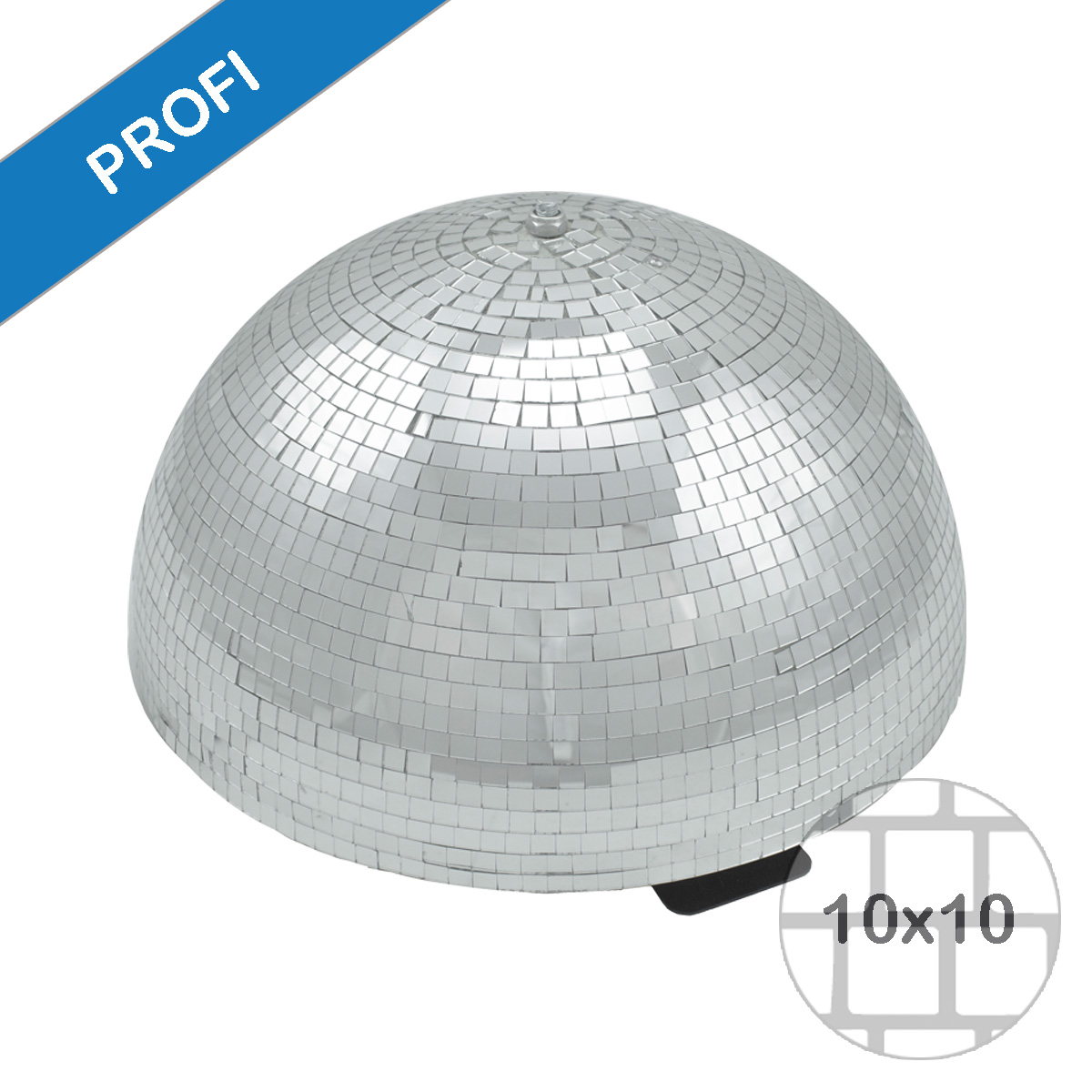 Spiegelkugel halb Halbkugel 40cm silber chrom- Diskokugel (Discokugel) Party Lichteffekt - Echtglas - mirrorball half safety silver chrome color