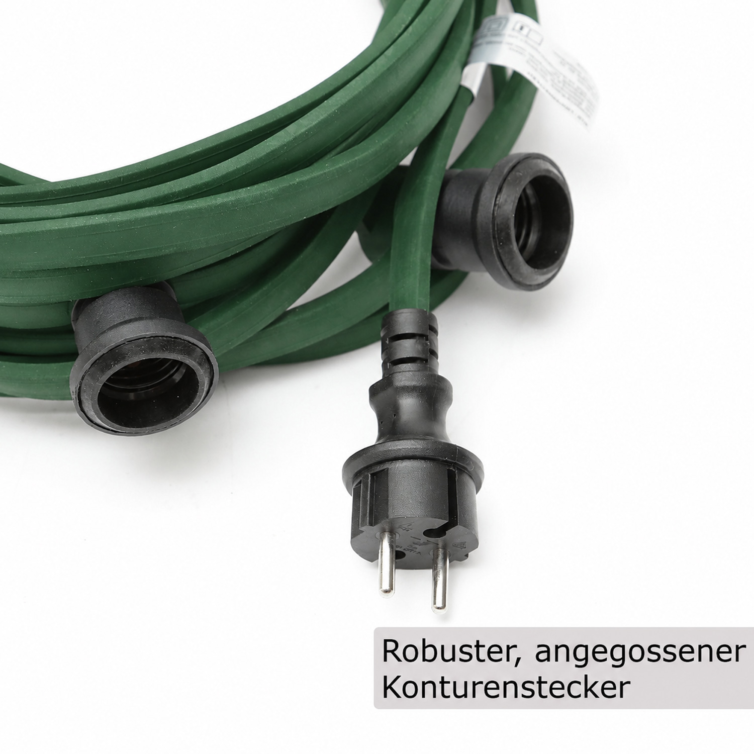 Illu-/Partylichterkette 5m - Außenlichterkette grün - 5 dimmbare LED Glühbirnen