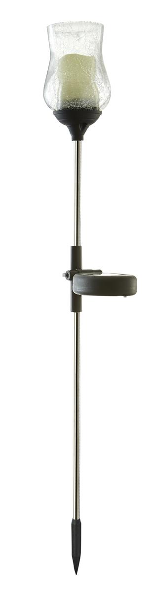 LED Solarstab "Lyon" - klares Glas - gelbe LED