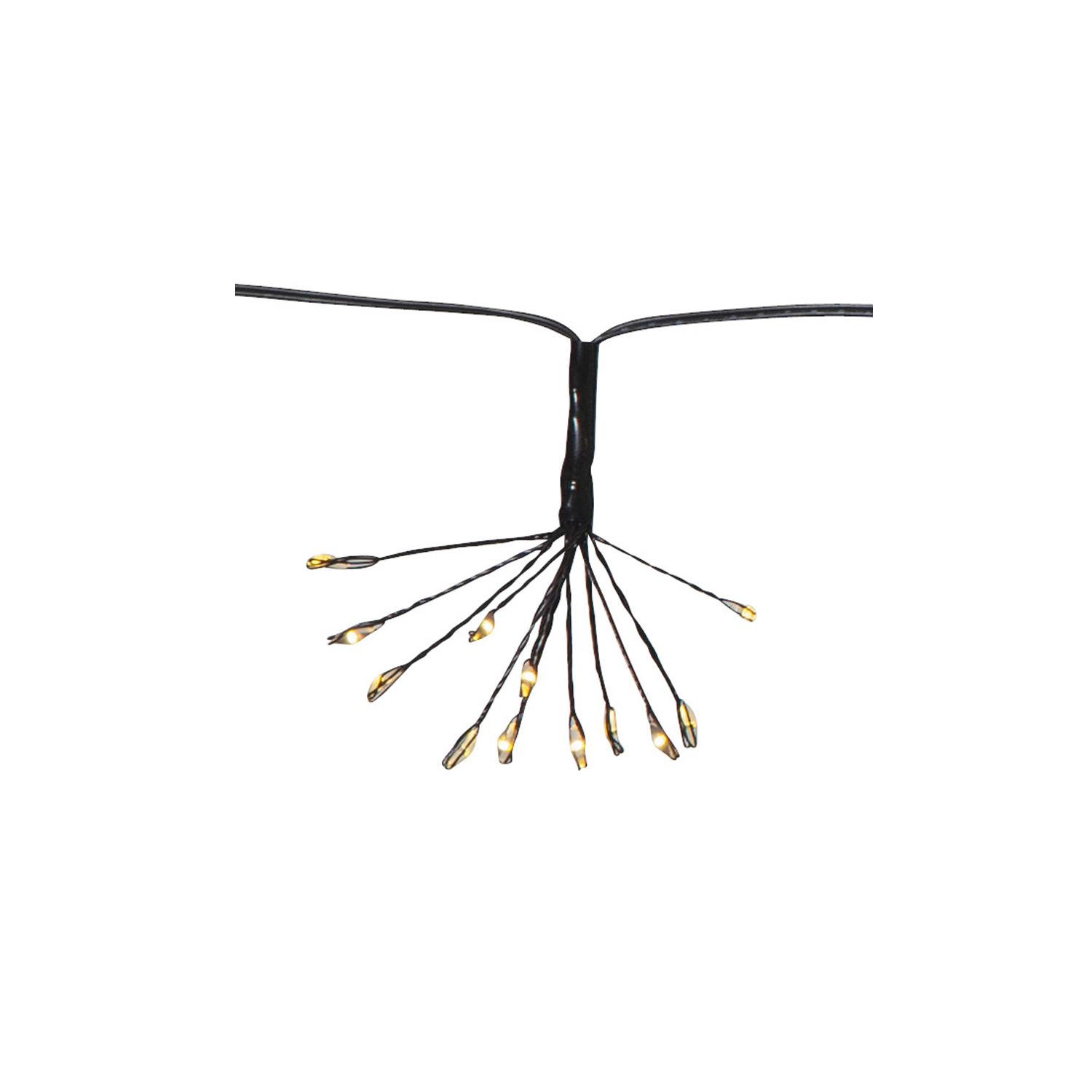 LED Lichterkette Dew Drop Flower - 96 LED Tautropfen - 8 Blüten - L:2,10m - Timer - Batterie - Außen