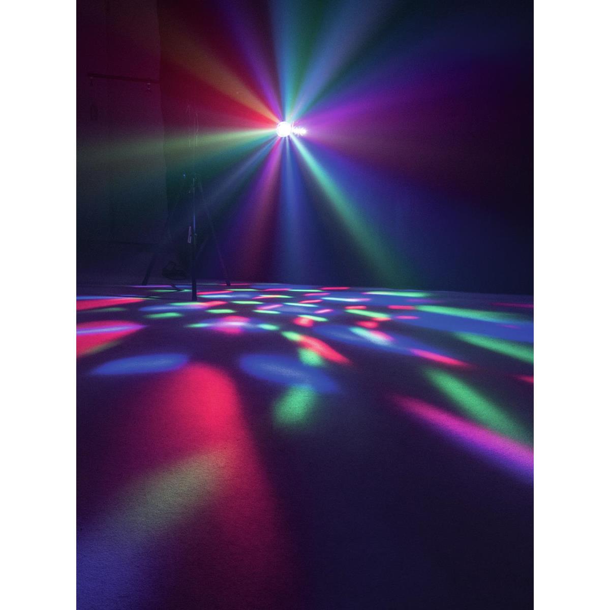 LED Mini Hybrid Laserflower "FE-4" - Vielfältige Lichtspiele mit Laser, Wash und Mooneffekten