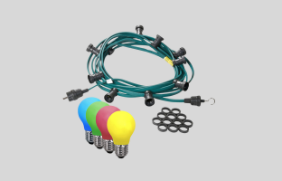 Mit bunten 1W LED Tropfenlampen