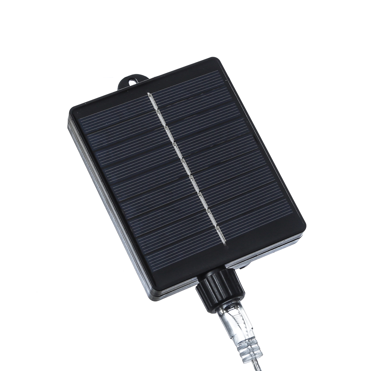 LED Solar Lichterkette Juteseil - 100 warmweiße LED - L: 5m - 8 Funktionen/USB - Fernbedienung