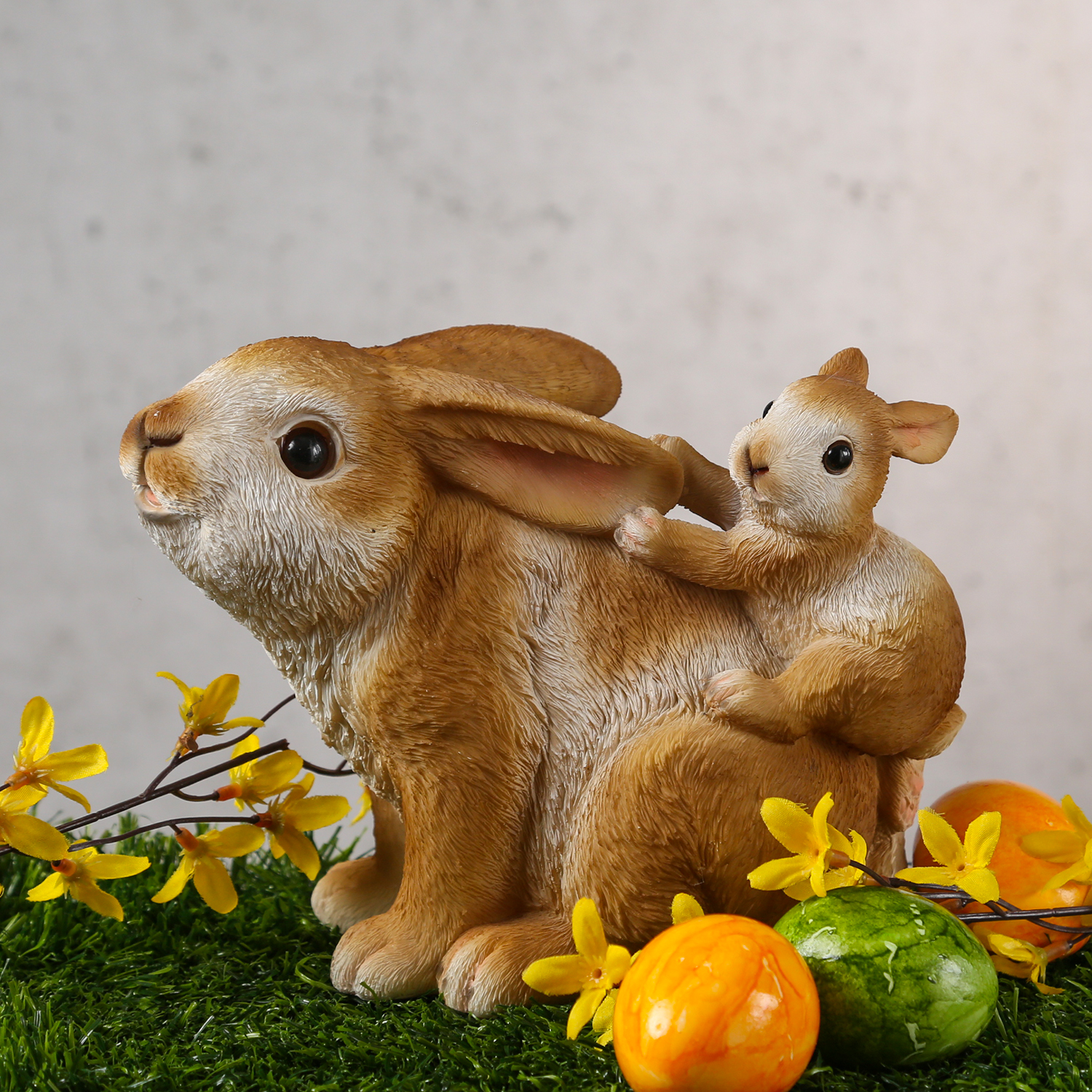Hase - Osterhase sitzend - Frühlingsdeko - Ostern - Innen - braun/beige