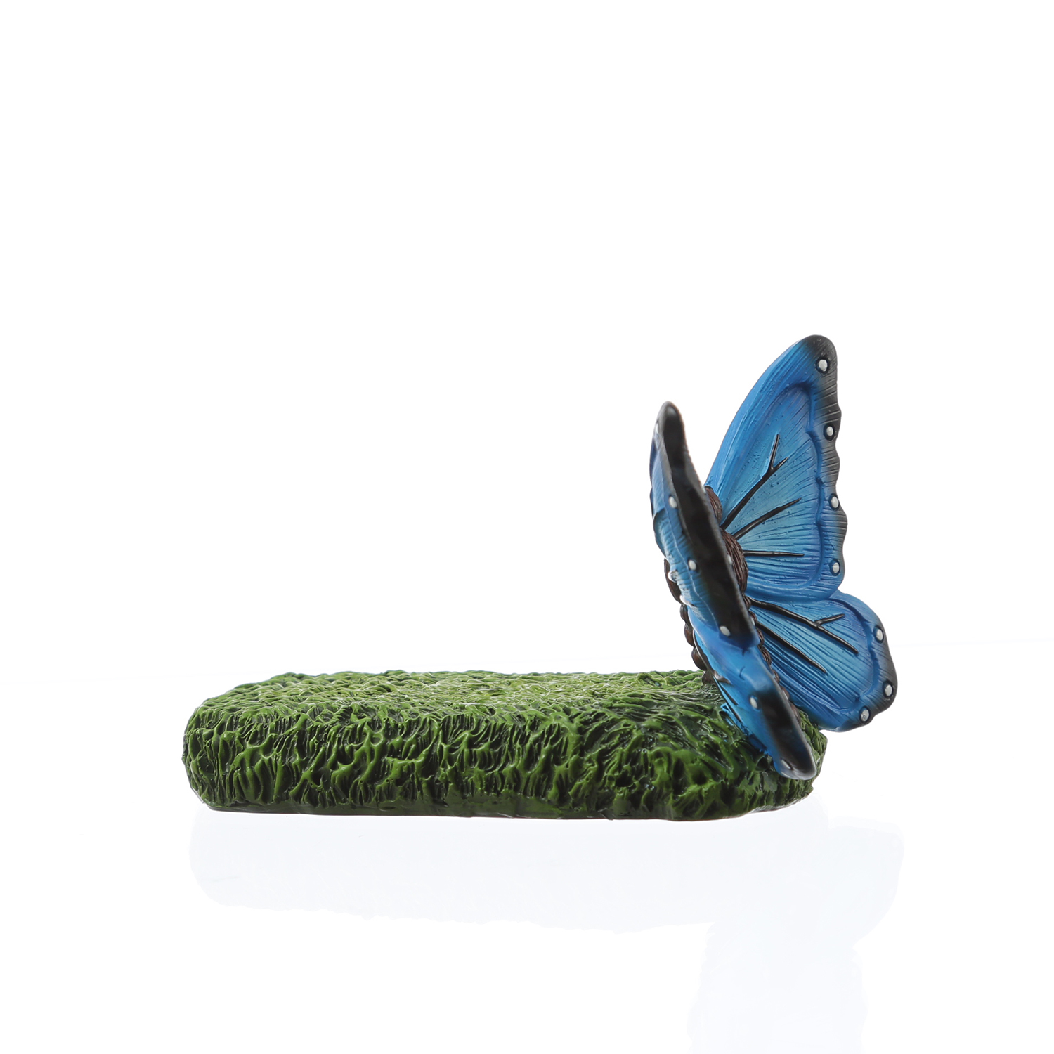 Blumentopffüße Schmetterling - Pflanzkübel Untersetzer - Kübelfüße - Polyresin - blau - 3er Set