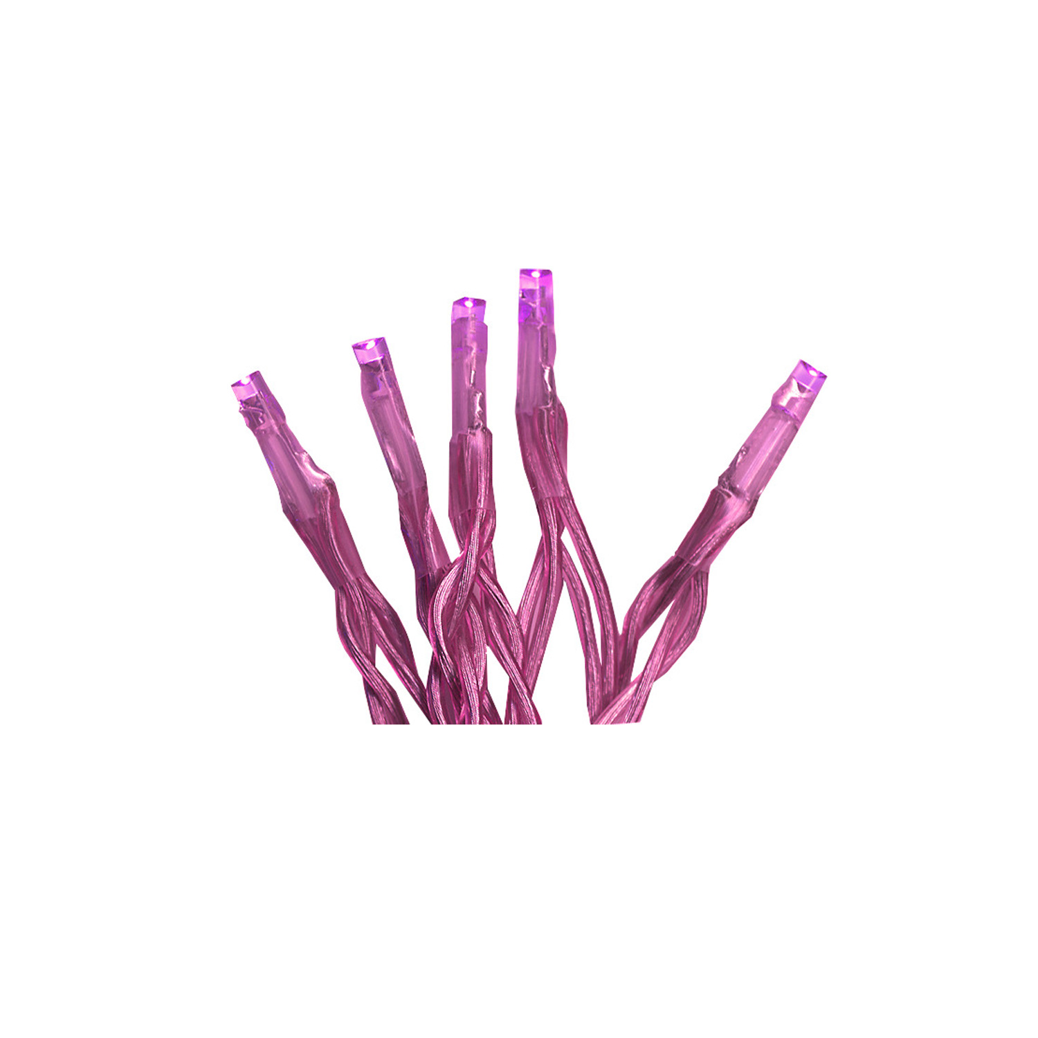 LED-Lichterkette | TRENDLITES | Indoor | Batteriebetrieb | Timer | 2.10m | pinkes Kabel | 15x pinke LEDs