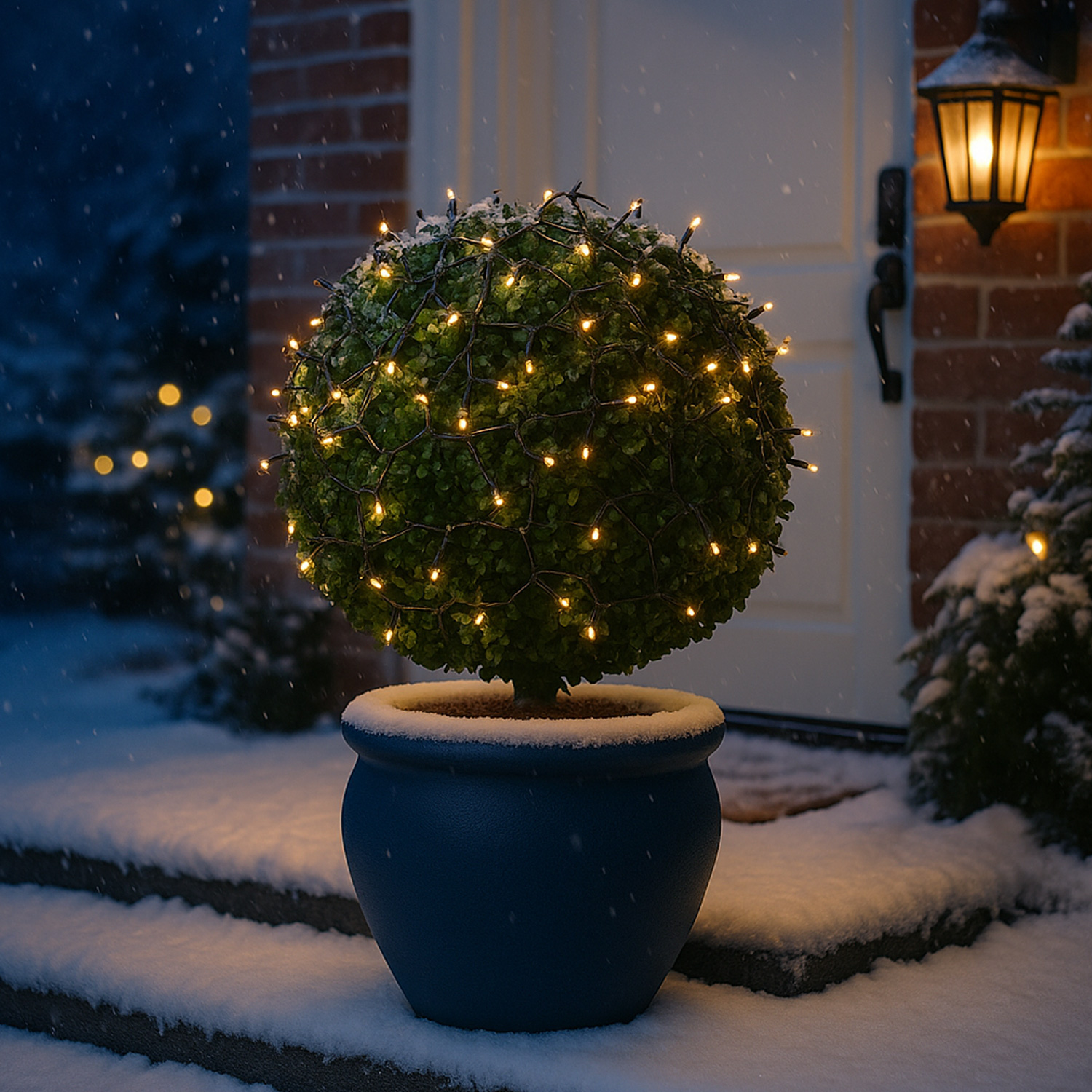 LED Lichterkette - Weihnachtslichterkette - 240 bernstein LED - L: 18m - 8 Modi/ Timer - für Außen