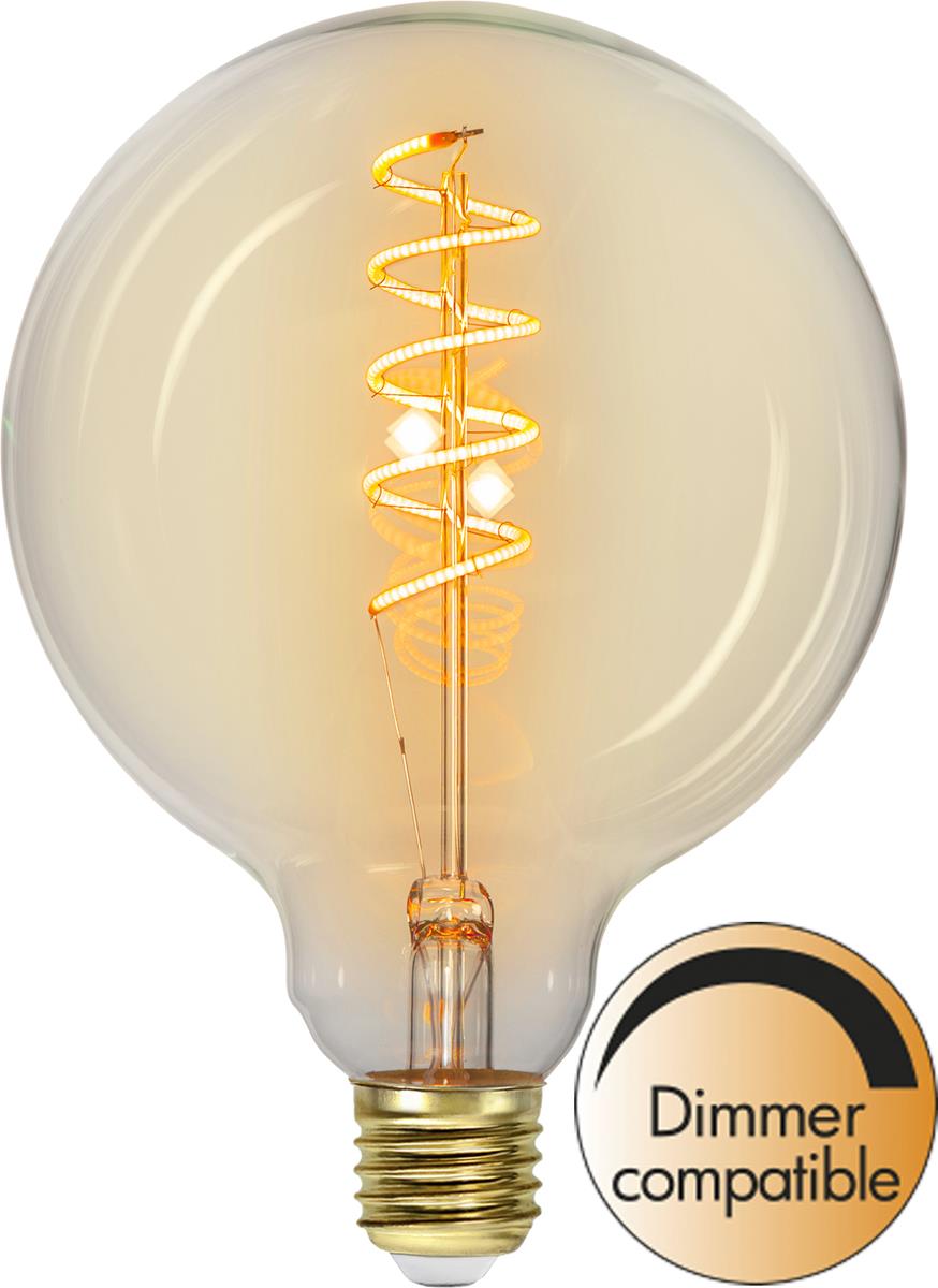Leuchtmittel | LED | Filament | SPIRAL | E27 | Dimmbar | Kugel | Ø125mm | Amber Glas