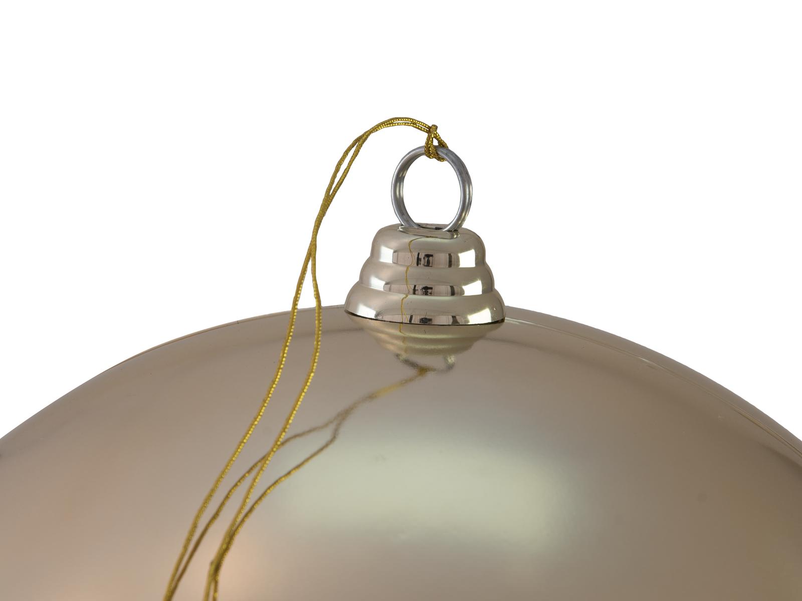 XL Dekokugel 30cm - Baumkugel - cappucchino glänzend - Innen&amp;Außen - robustes Polyethylen