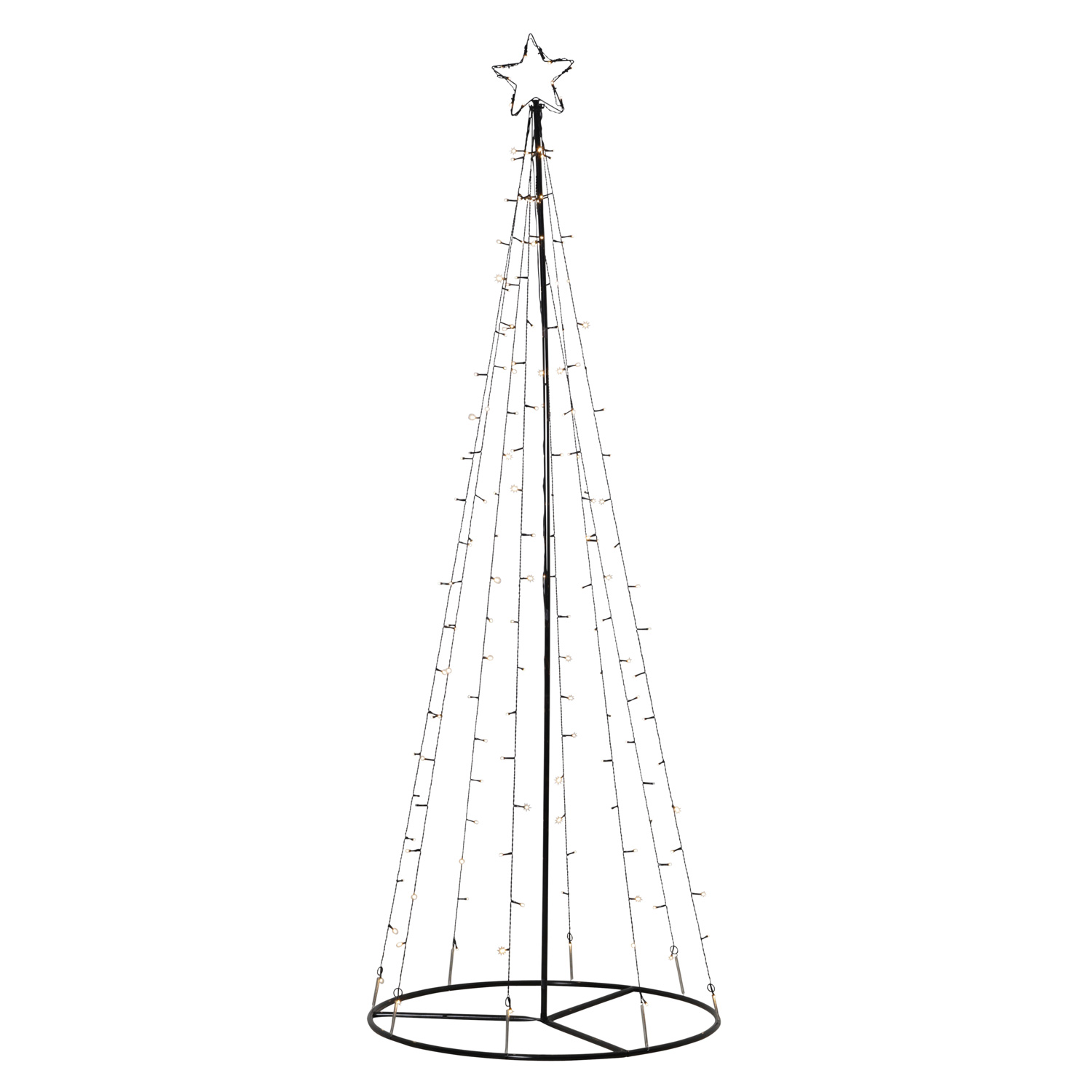 LED-Lichterbaum "Light Tree" - 170 warmweiße LED - 17 blinkende LED - H. 210cm - outdoor - schwarz