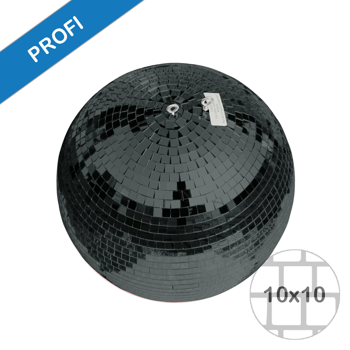 Spiegelkugel 30cm farbig schwarz- Diskokugel (Discokugel) Party Lichteffekt - Echtglas - mirrorball black color